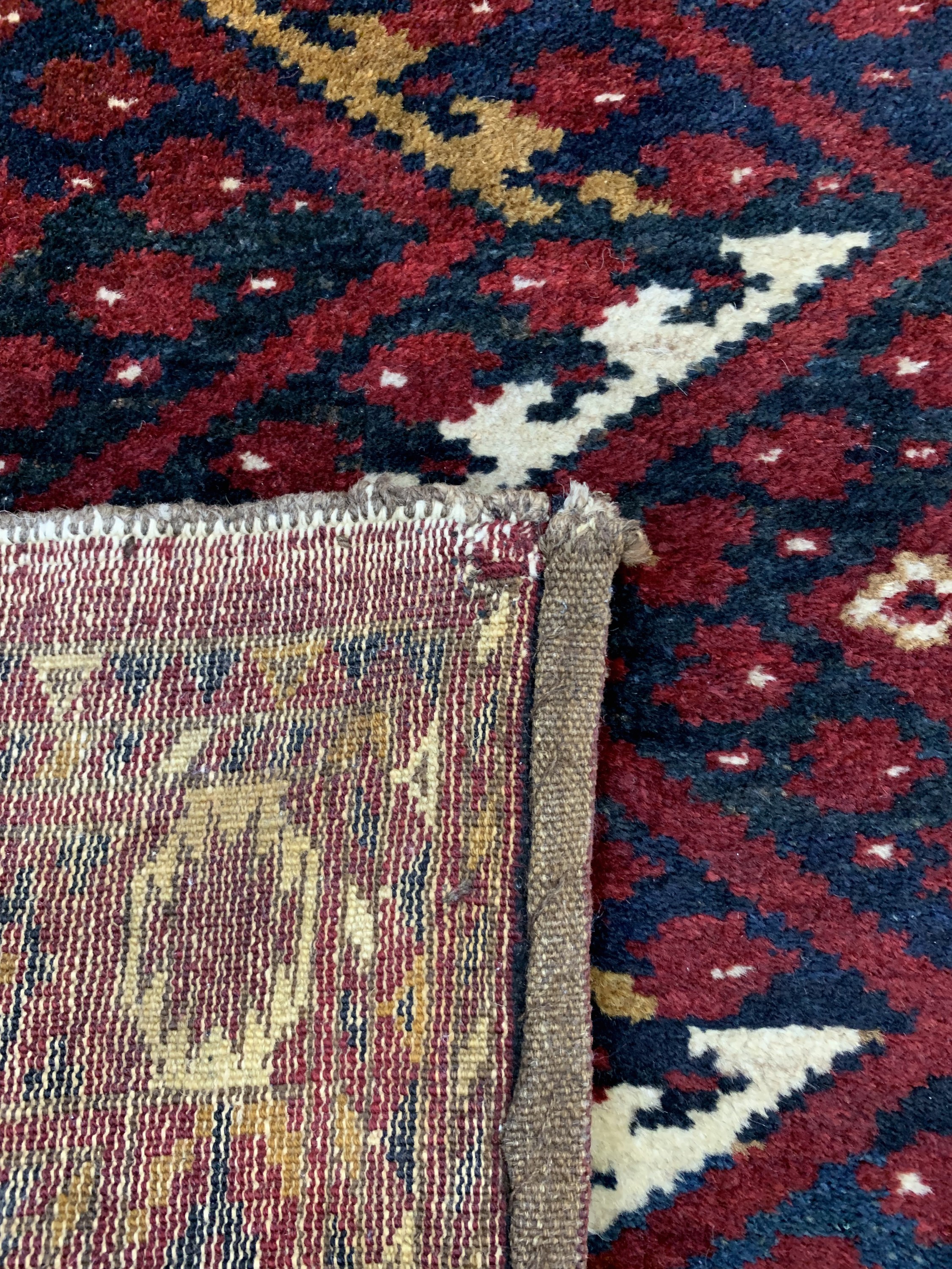 Detail d: Beschir Tschowal antik, Turkmenistan, 19.Jhd, Wolle auf Baumwolle, ca. 160 x 106 cm,EHZ: 2