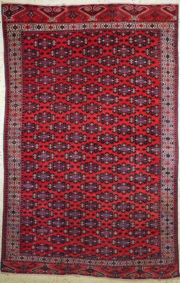 Image Yomud main carpet, Turkmenistan, around 1910/1920, wool on wool, approx. 340 x 220 ...