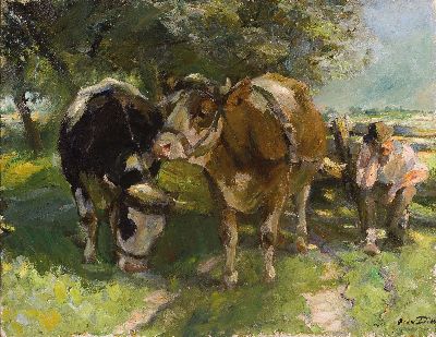 Image Otto Dill, 1884 Neustadt-1957 Bad Dürkheim, "Rast unter Bäumen" so ...