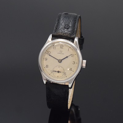 Image OMEGA Herrenarmbanduhr Referenz 295 in Stahl, Schweiz um 1940, Handaufzug, Boden ...