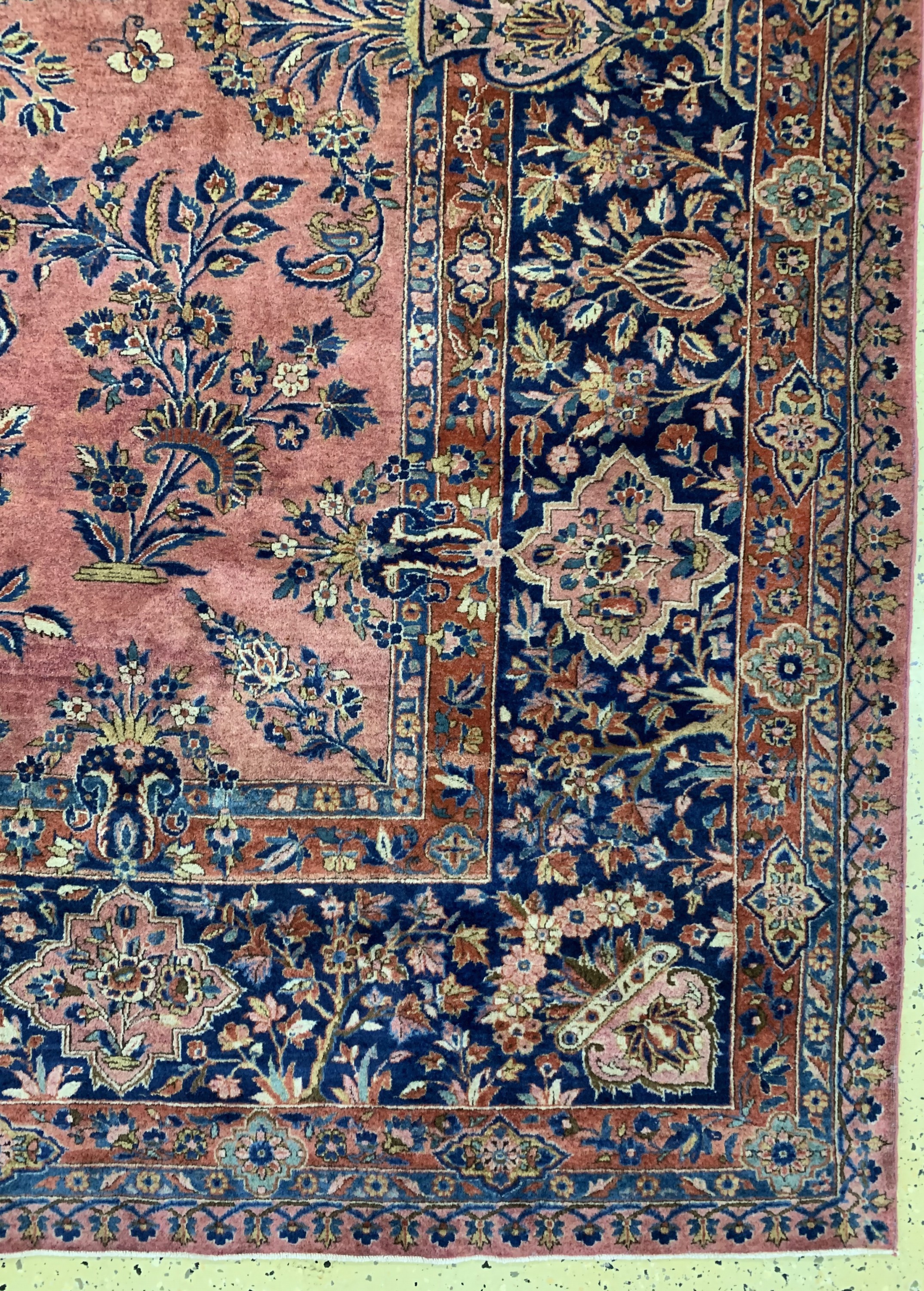 Detail a: US-Re Import Keschan, Persien, um 1900, Manchester Korkwolle, ca. 395 x 308 cm, EHZ: 2