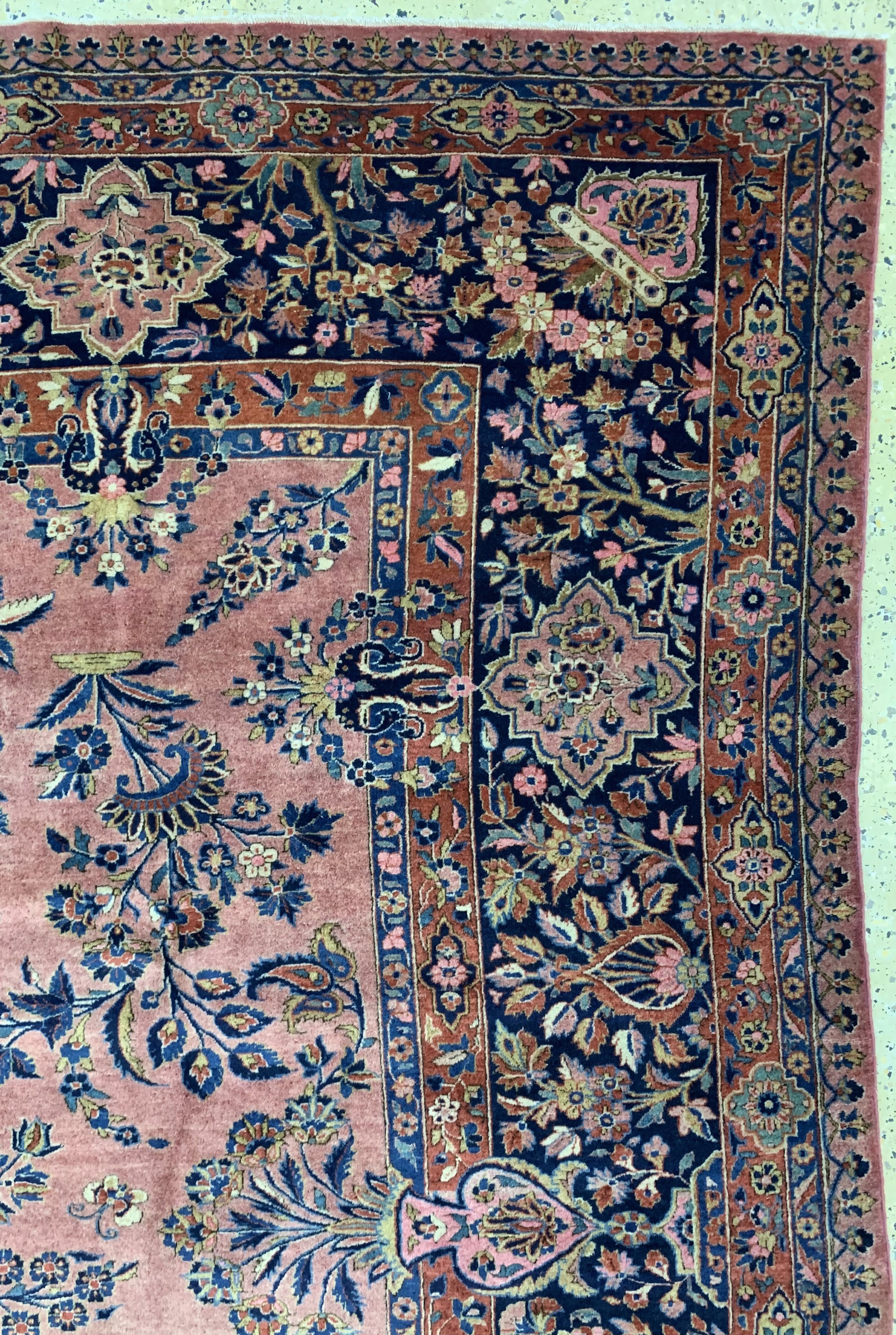 Detail f: US-Re Import Keschan, Persien, um 1900, Manchester Korkwolle, ca. 395 x 308 cm, EHZ: 2