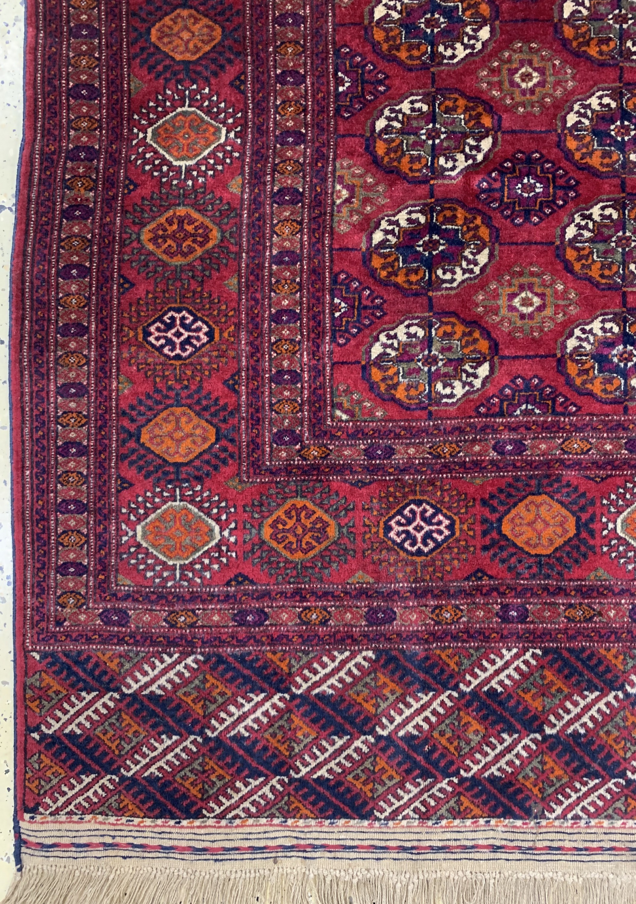 Detail b: Buchara, Turkmenistan, Mitte 20.Jhd, Wolle auf Wolle, ca. 272 x 186 cm, EHZ: 2