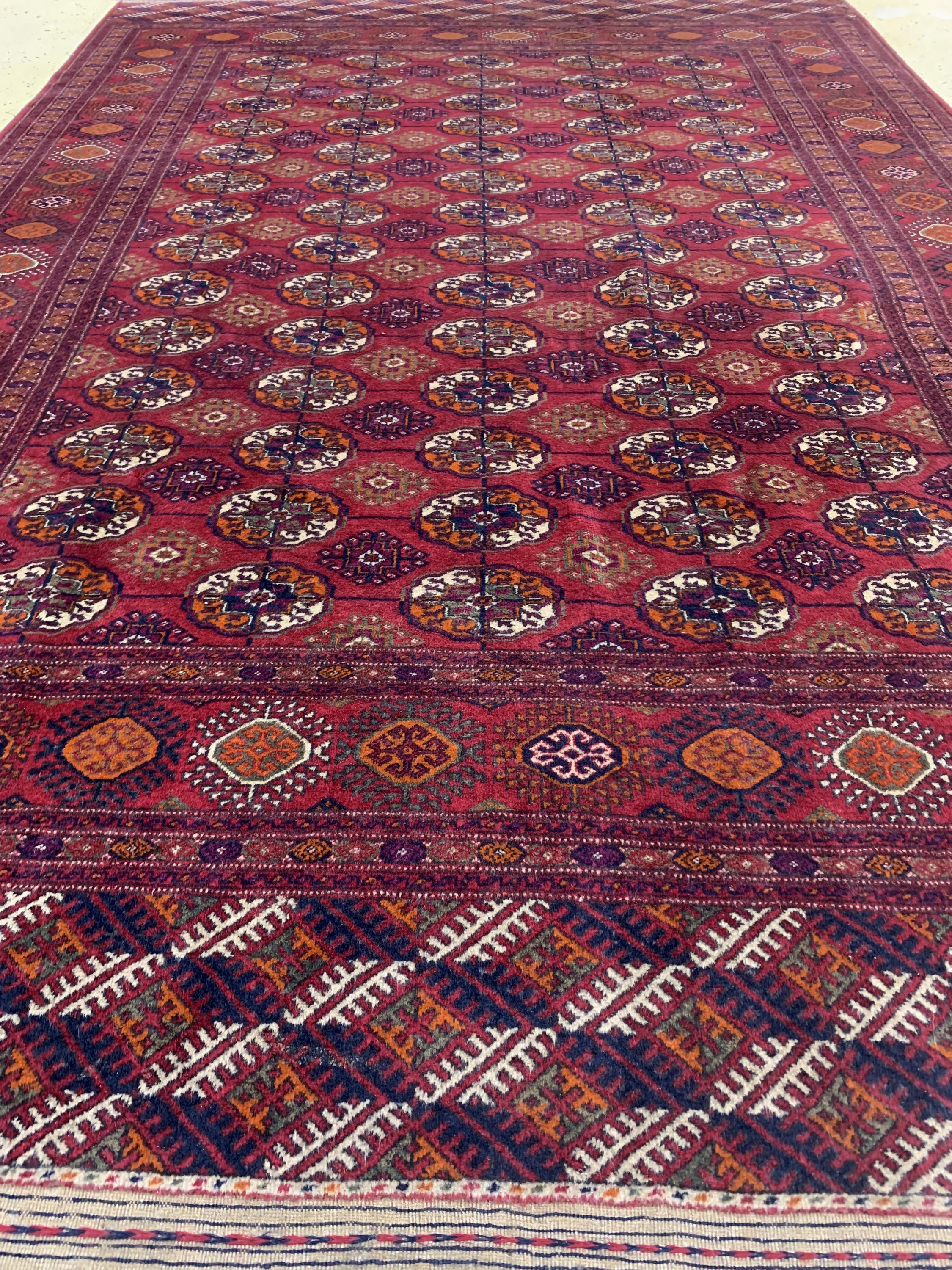 Detail e: Buchara, Turkmenistan, Mitte 20.Jhd, Wolle auf Wolle, ca. 272 x 186 cm, EHZ: 2