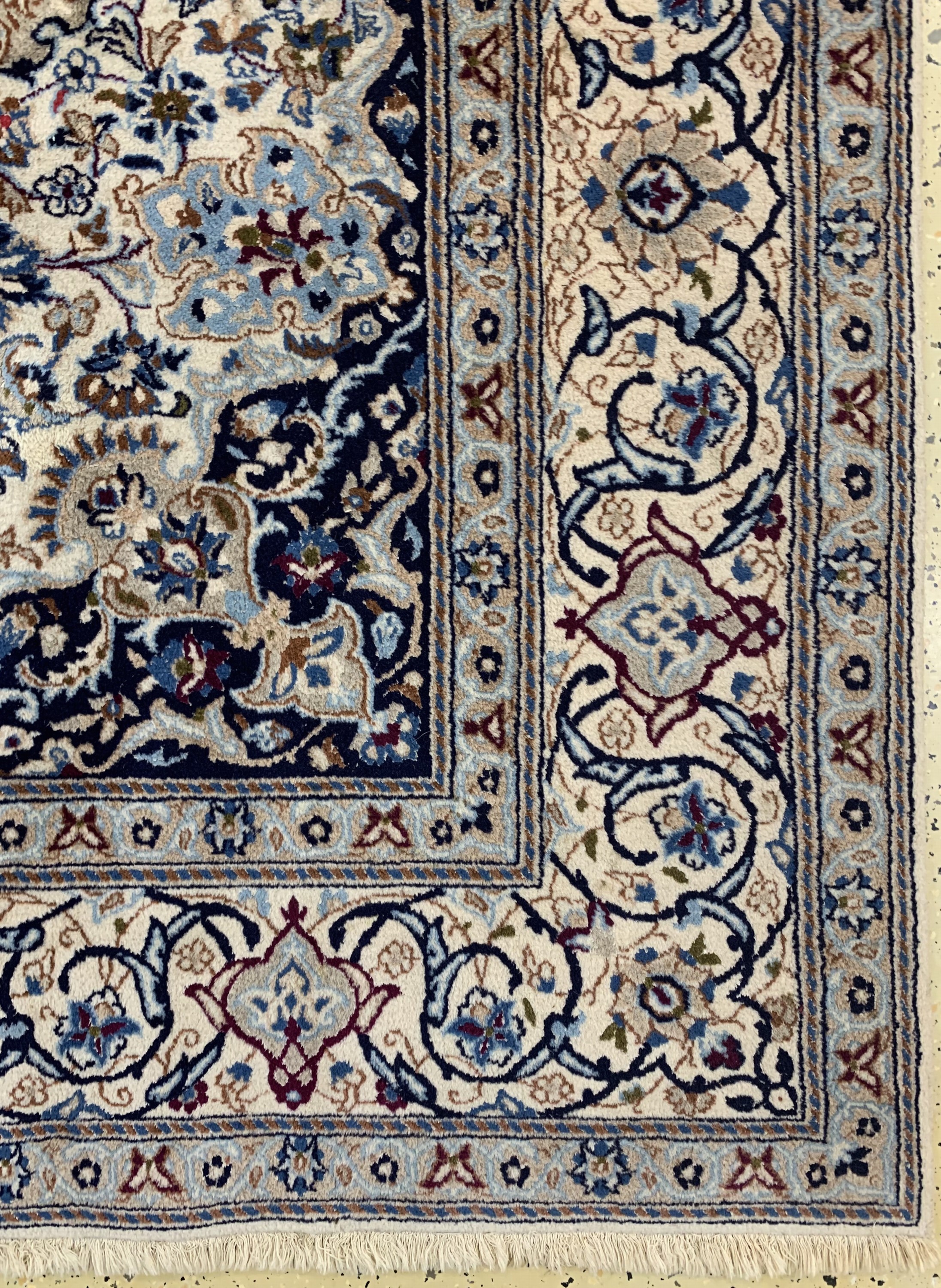 Detail a: Nain, Persien, Mitte 20.Jhd., Wolle mit Seide, 357 x 250cm, EHZ: 2