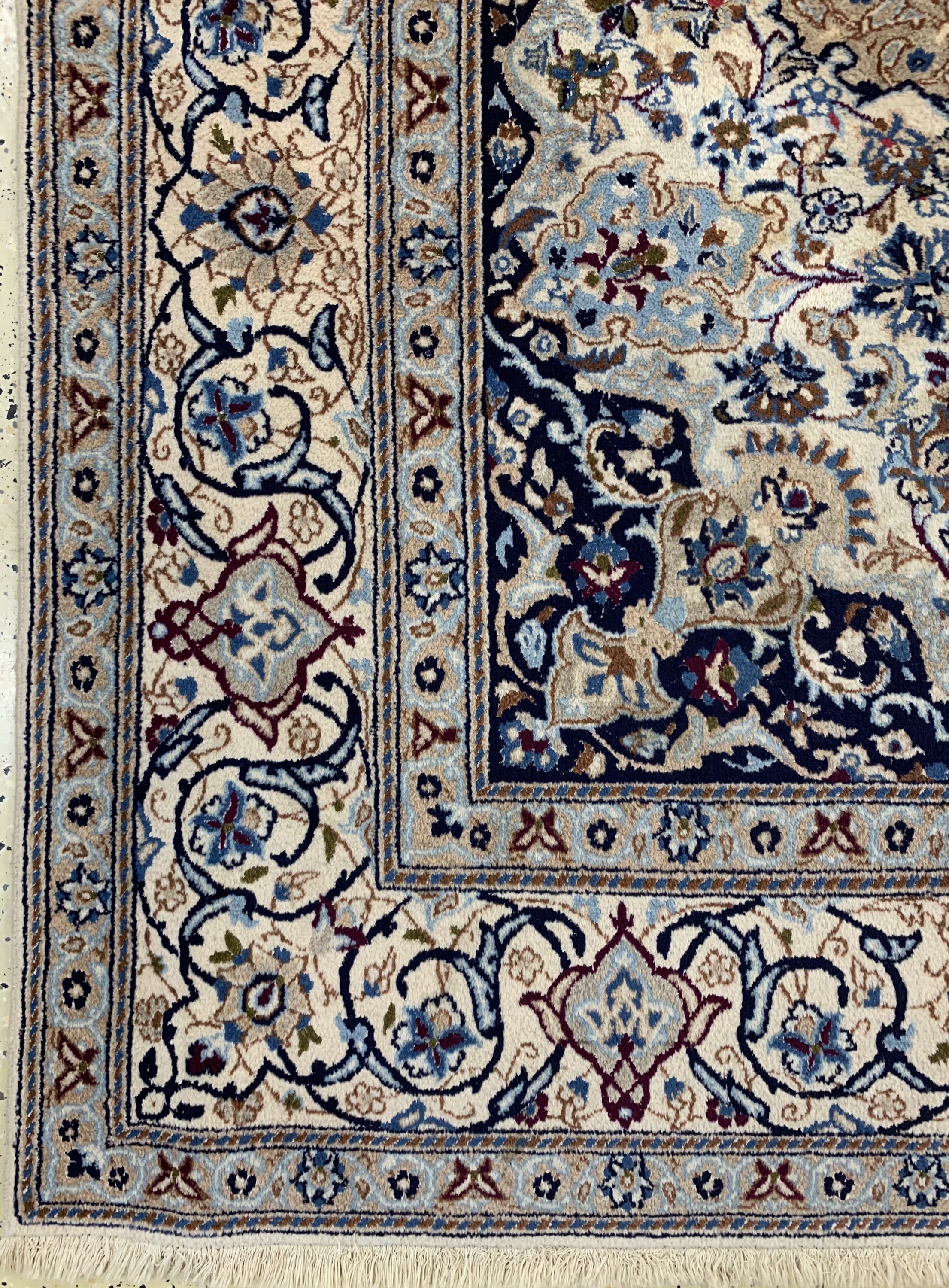 Detail b: Nain, Persien, Mitte 20.Jhd., Wolle mit Seide, 357 x 250cm, EHZ: 2