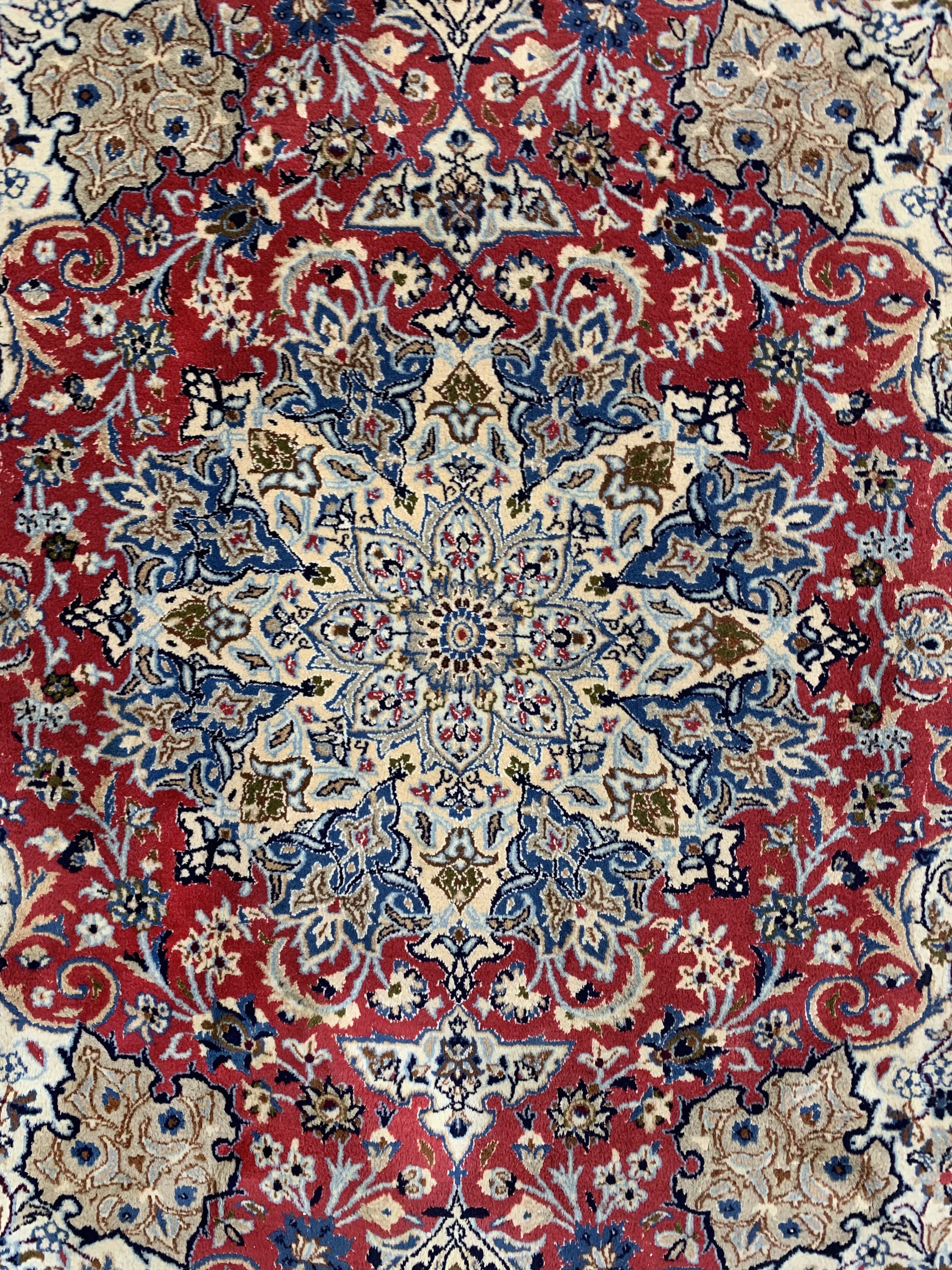 Detail c: Nain, Persien, Mitte 20.Jhd., Wolle mit Seide, 357 x 250cm, EHZ: 2