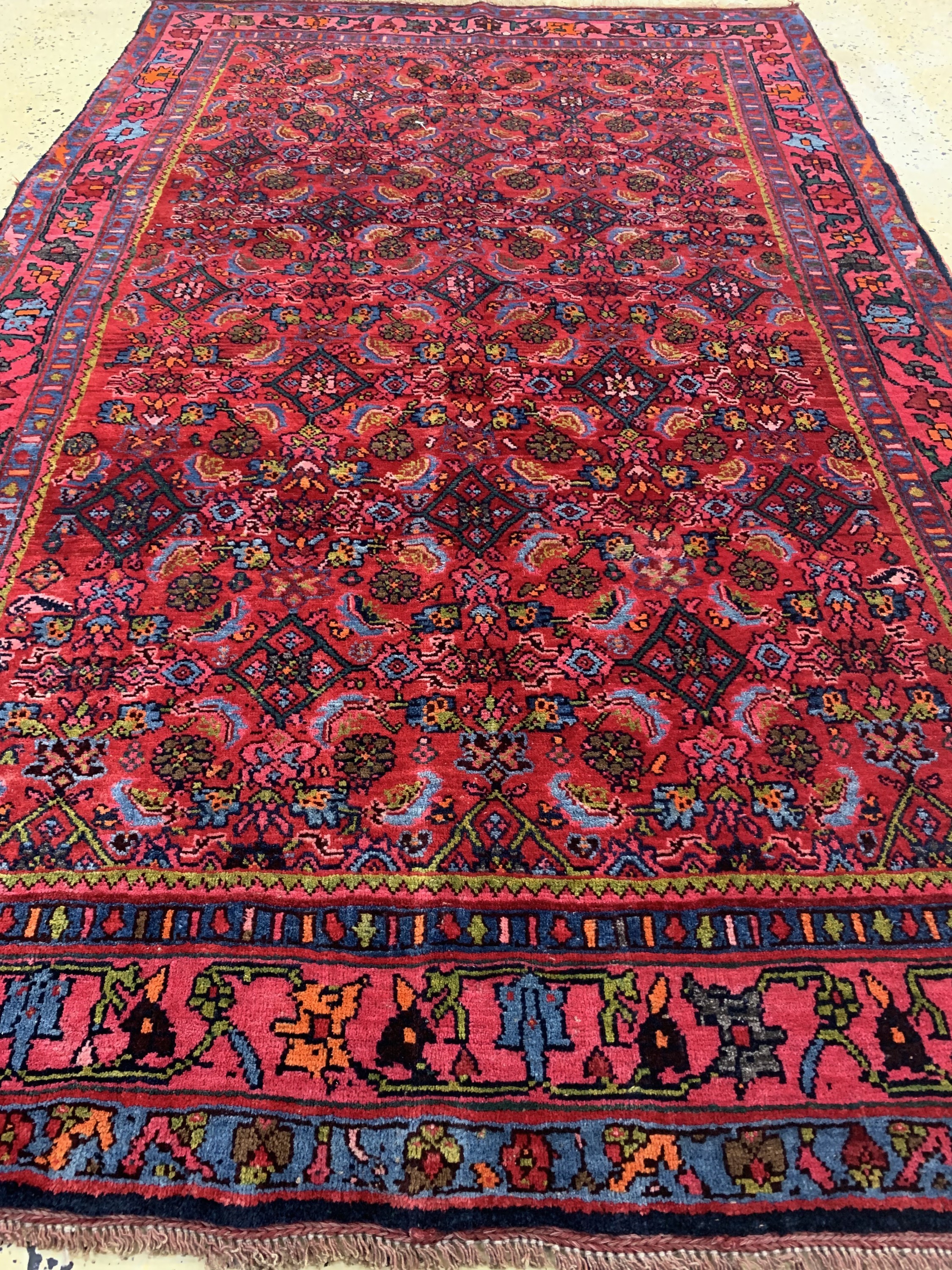 Detail e: Bidjar alt, Persien, um 1930, Wolle auf Wolle, ca. 209 x 135 cm, EHZ: 2