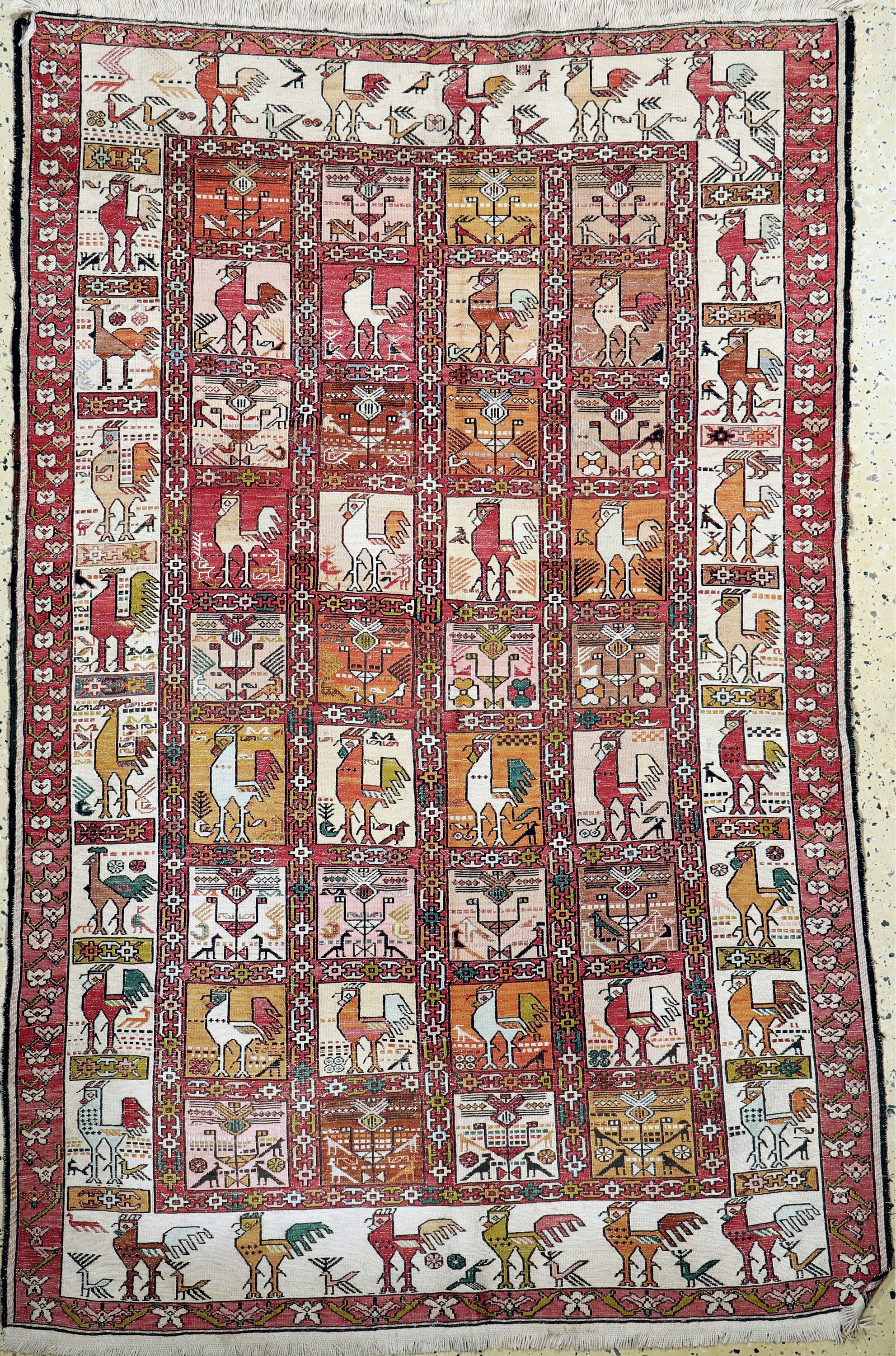 Sumakh, Azerbaijan, Mitte 20.Jhd., Seide auf Baumwolle, ca. 186 x 126 cm, EHZ: 2