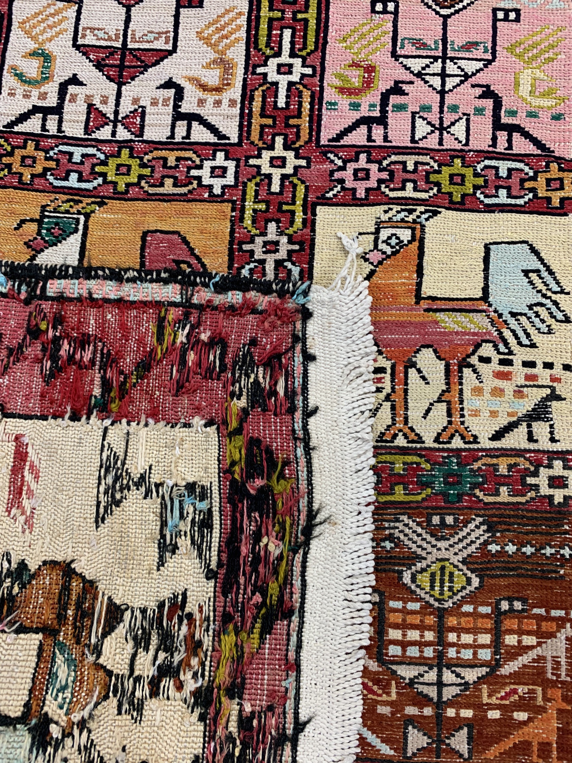 Detail f: Sumakh, Azerbaijan, Mitte 20.Jhd., Seide auf Baumwolle, ca. 186 x 126 cm, EHZ: 2