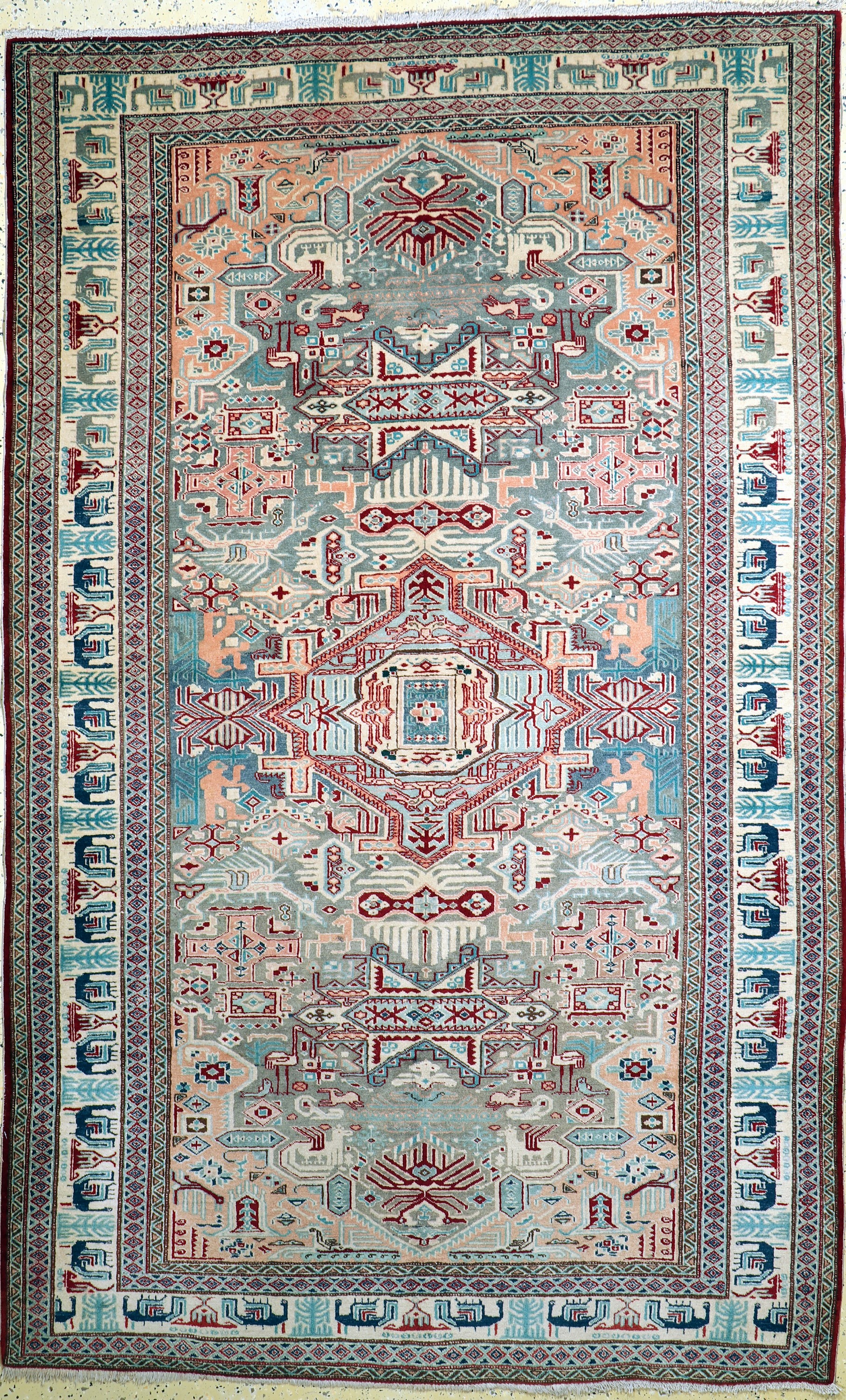 Ardebil, Persien, Mitte 20.Jhd., Wolle auf Baumwolle, ca. 277 x 173 cm, EHZ: 2
