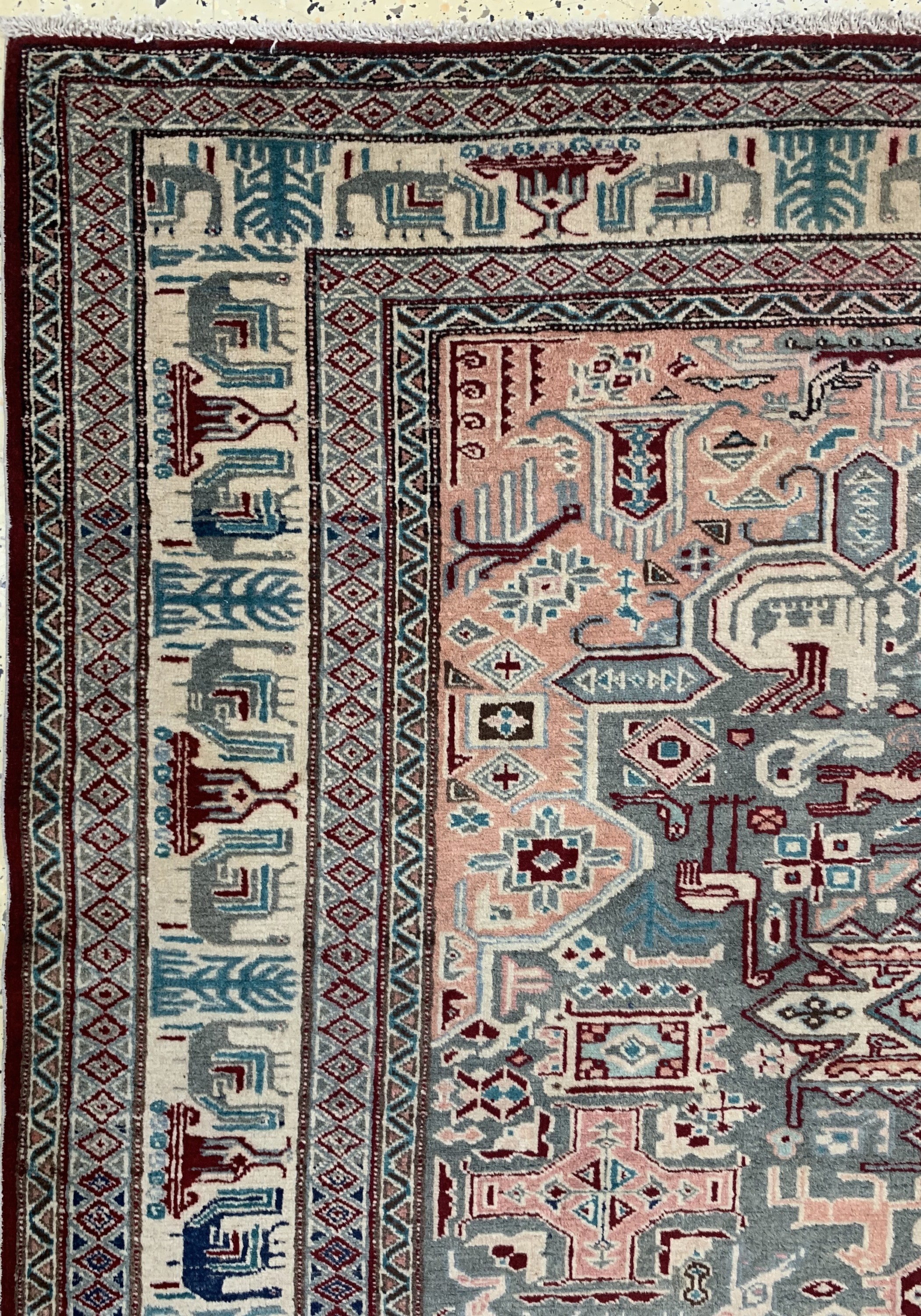 Detail d: Ardebil, Persien, Mitte 20.Jhd., Wolle auf Baumwolle, ca. 277 x 173 cm, EHZ: 2