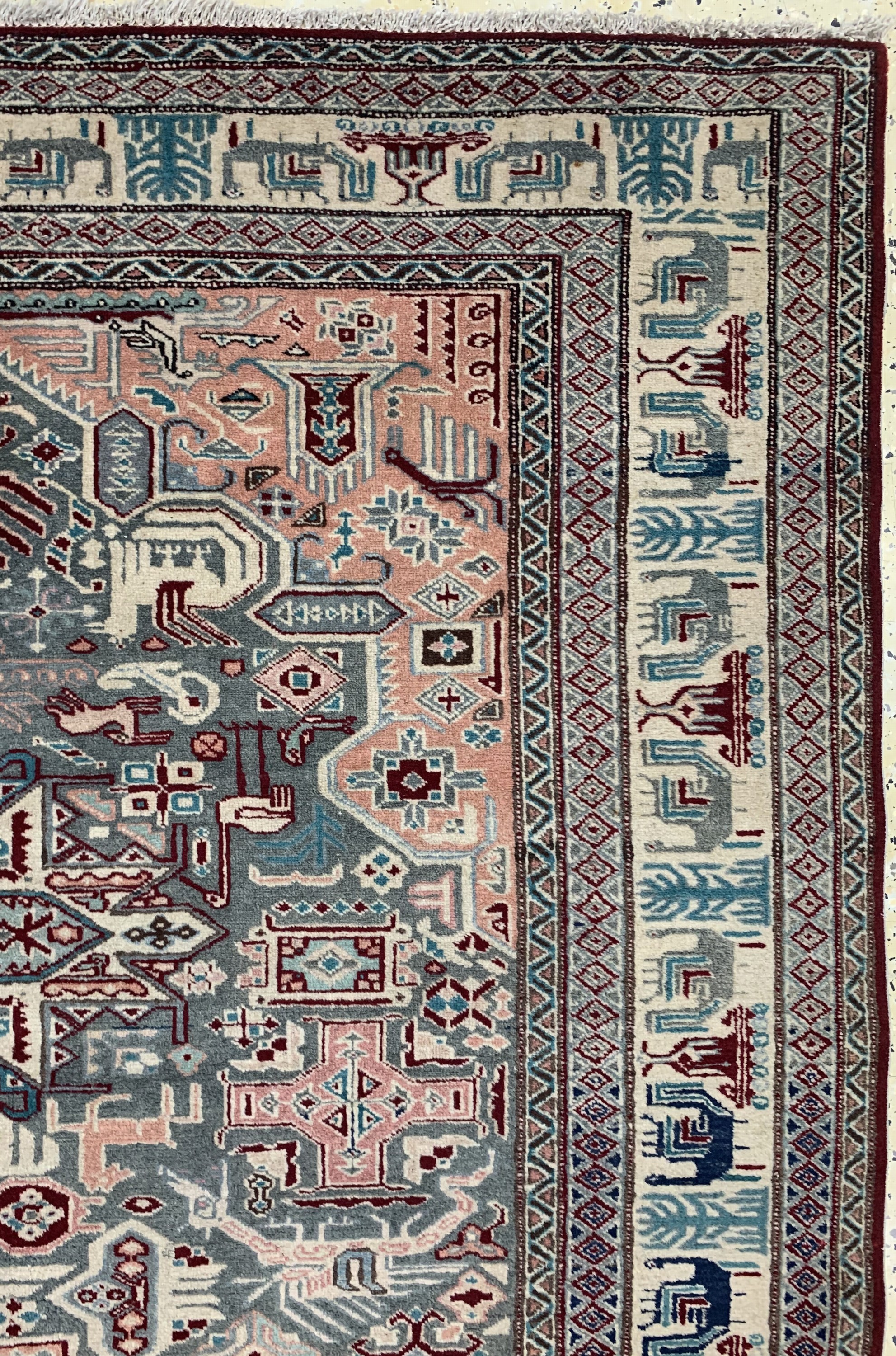Detail e: Ardebil, Persien, Mitte 20.Jhd., Wolle auf Baumwolle, ca. 277 x 173 cm, EHZ: 2