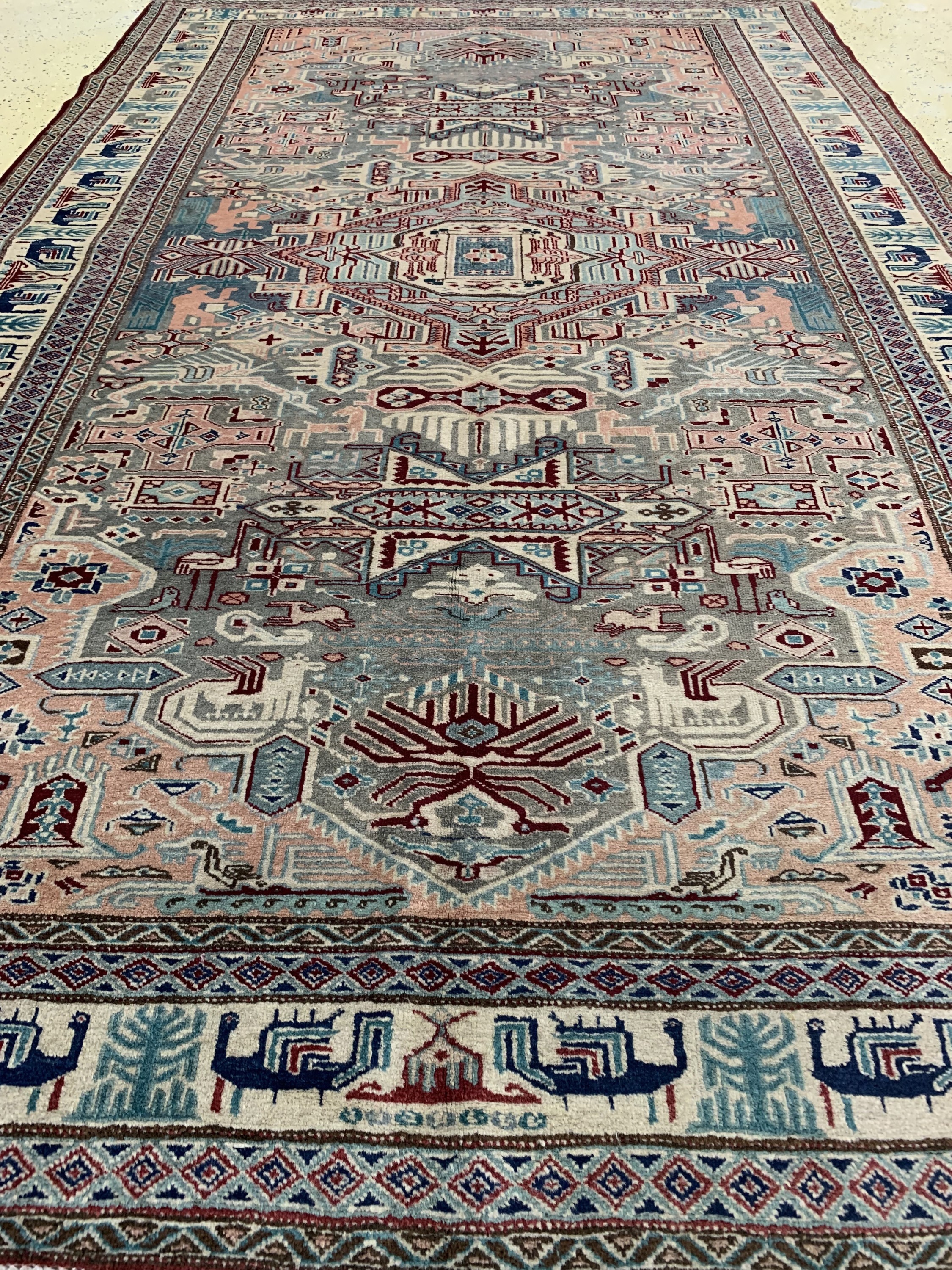 Detail f: Ardebil, Persien, Mitte 20.Jhd., Wolle auf Baumwolle, ca. 277 x 173 cm, EHZ: 2