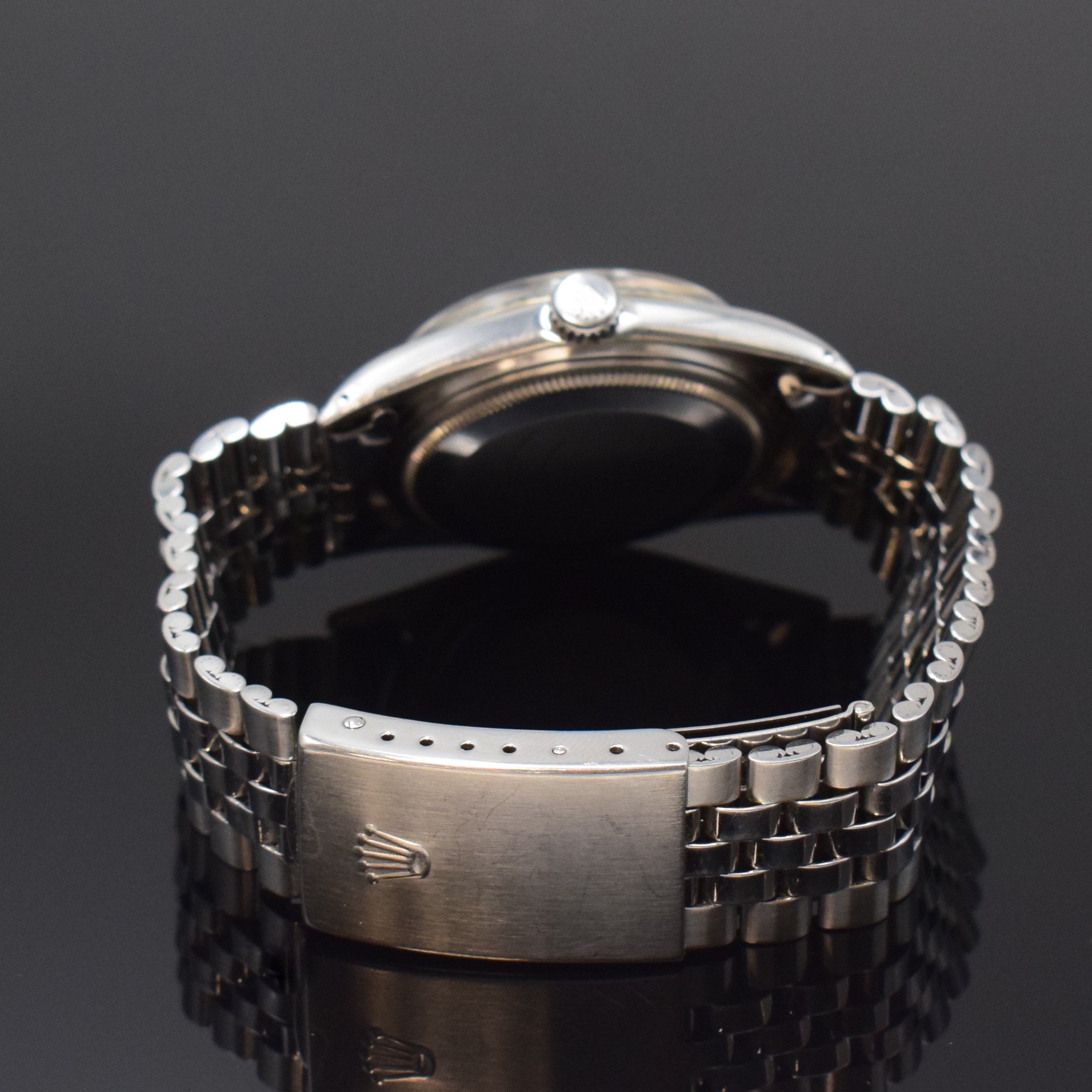Detail b: ROLEX Herrenarmbanduhr Oyster Perpetual Datejust Referenz 1601, Schweiz um 1963, Automatik, verschr. Oystergeh., Jubileeband m. Faltschl., Endlinks ...
