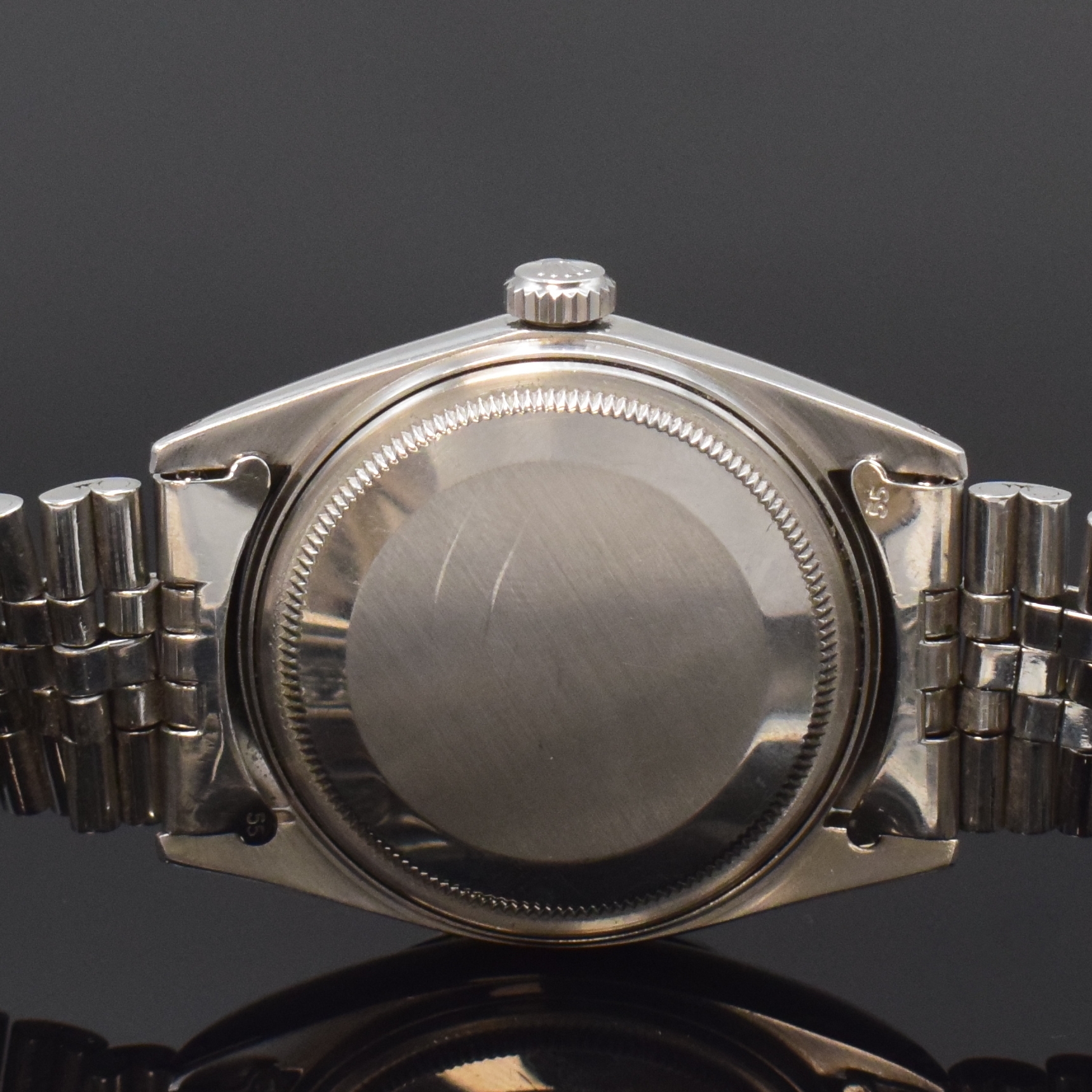 Detail d: ROLEX Herrenarmbanduhr Oyster Perpetual Datejust Referenz 1601, Schweiz um 1963, Automatik, verschr. Oystergeh., Jubileeband m. Faltschl., Endlinks ...