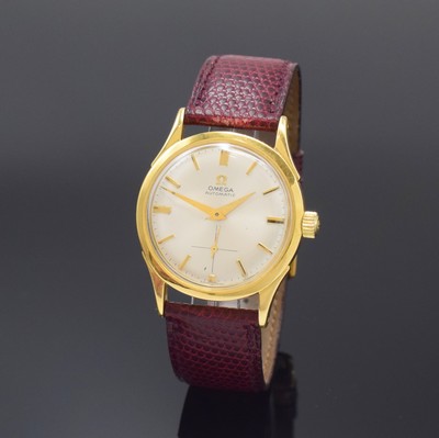 Image OMEGA 18k yellow gold gents wristwatch with bumper automatic reference 2581, Switzerland ...