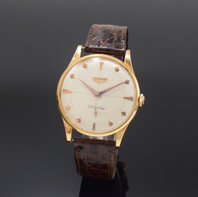 Image LONGINES Flagship 18k pink gold gents wristwatch, Switzerland around 1960, manual ...