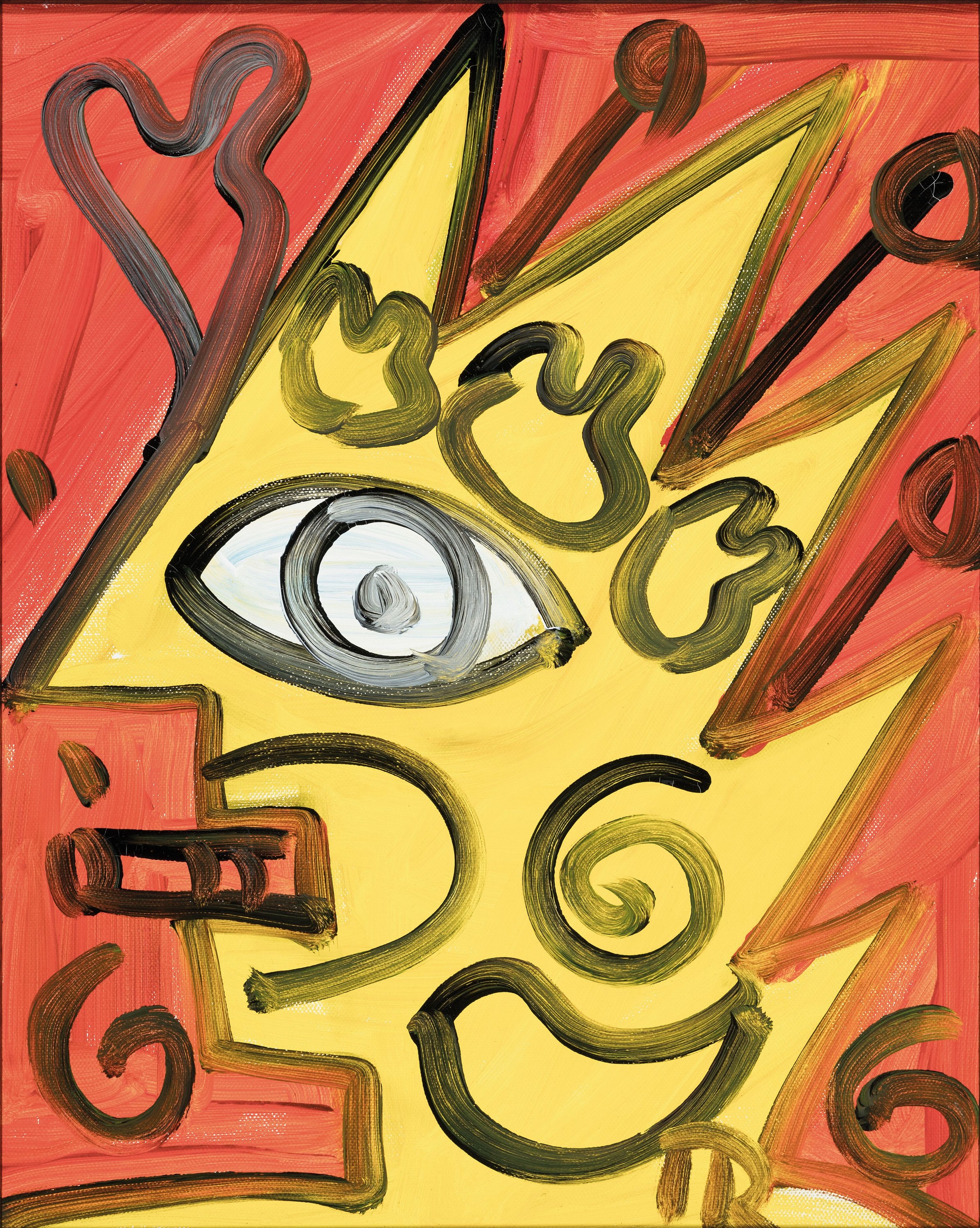 Hartmut Ritzerfeld, 1950 Stolberg-2024, 2 Gemälde in Öl, 1x monogr. und dat. 2008, ca.53x31cm, R. ca. 59x37cm; 2) Selbstporträt mit Immendorff, ...