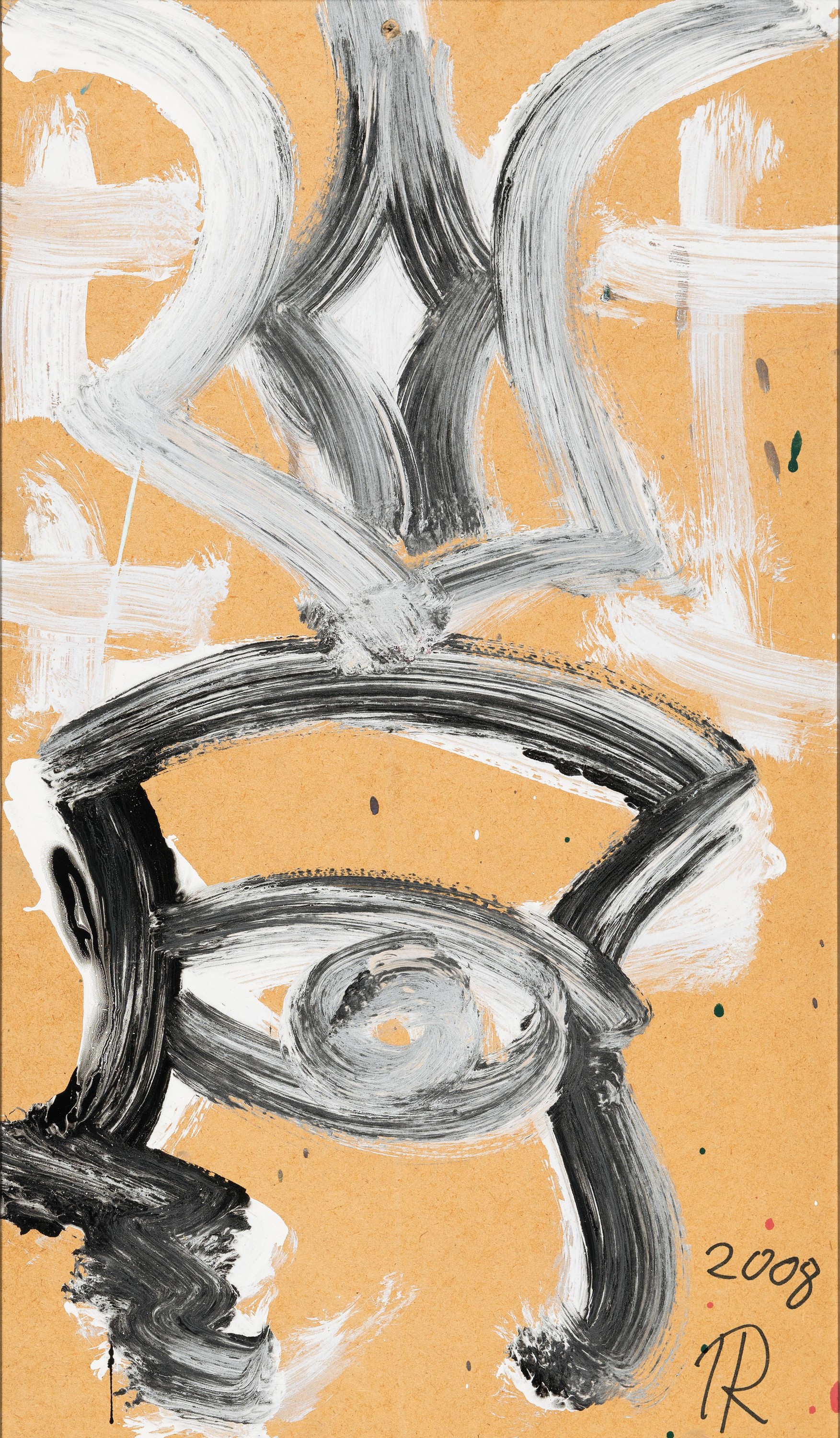 Detail a: Hartmut Ritzerfeld, 1950 Stolberg-2024, 2 Gemälde in Öl, 1x monogr. und dat. 2008, ca.53x31cm, R. ca. 59x37cm; 2) Selbstporträt mit Immendorff, ...
