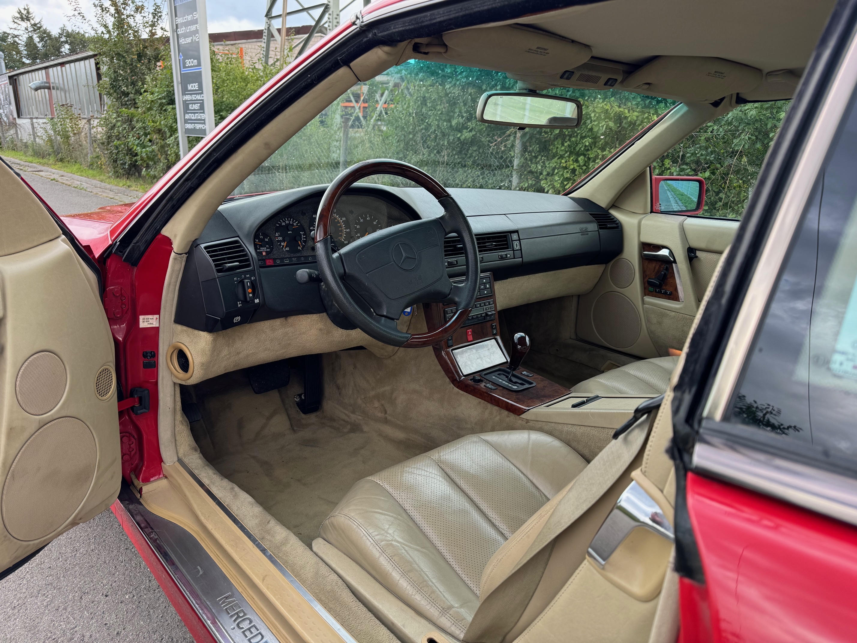 Detail g: Mercedes-Benz SL 500 R129, Fahrgestellnummer: WDBFA66E4MF017575, EZ 07/1991, HU bis 09/2025 Laufleistung ca. 48.778 miles abgelesen, 240 kW/326 PS, ...