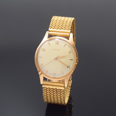 Image DOXA 14k pink gold gents wristwatch, Switzerland around 1965, manual winding, neutral 18k ...