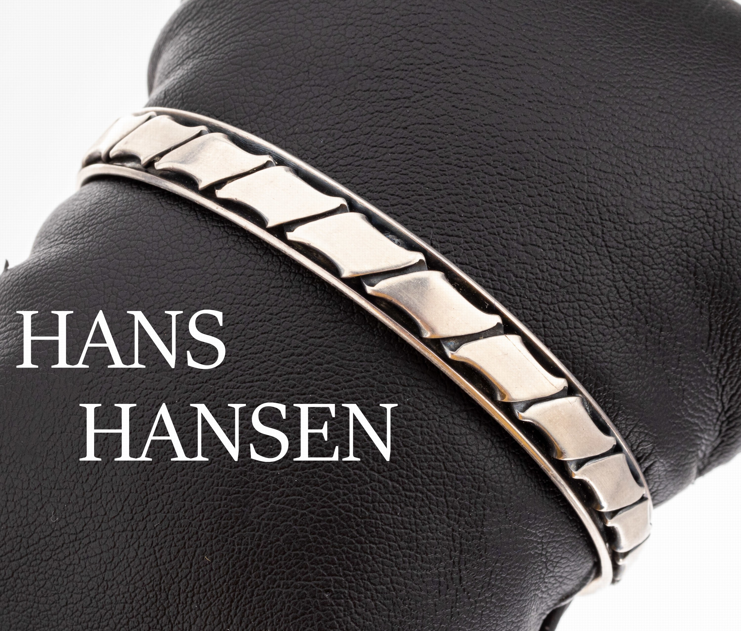 HANS HANSEN Armreif, 925er Silber, Dänemark, D. ca. 6 cm, sign. und num.