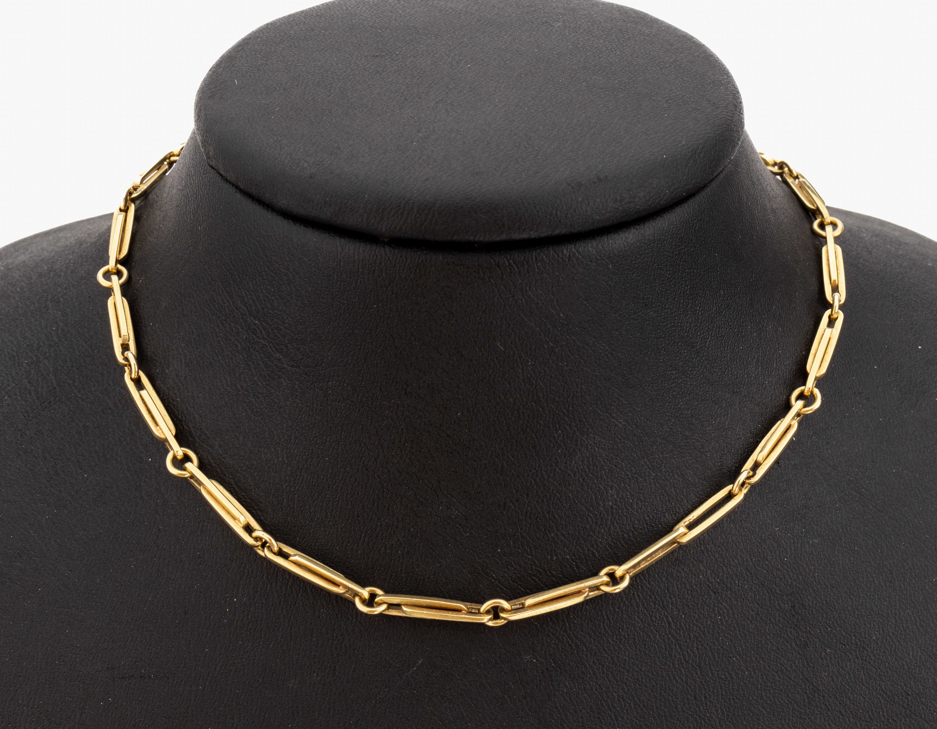 14 kt Gold Uhrenkette, GG 585/000 gepr., L.ca. 44 cm, Karabinerschliesse, ca. 18.8 g