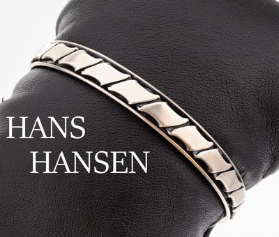 Image HANS HANSEN bangle , silver 925, Denmark, diam. approx. 6 cm, signed and num.