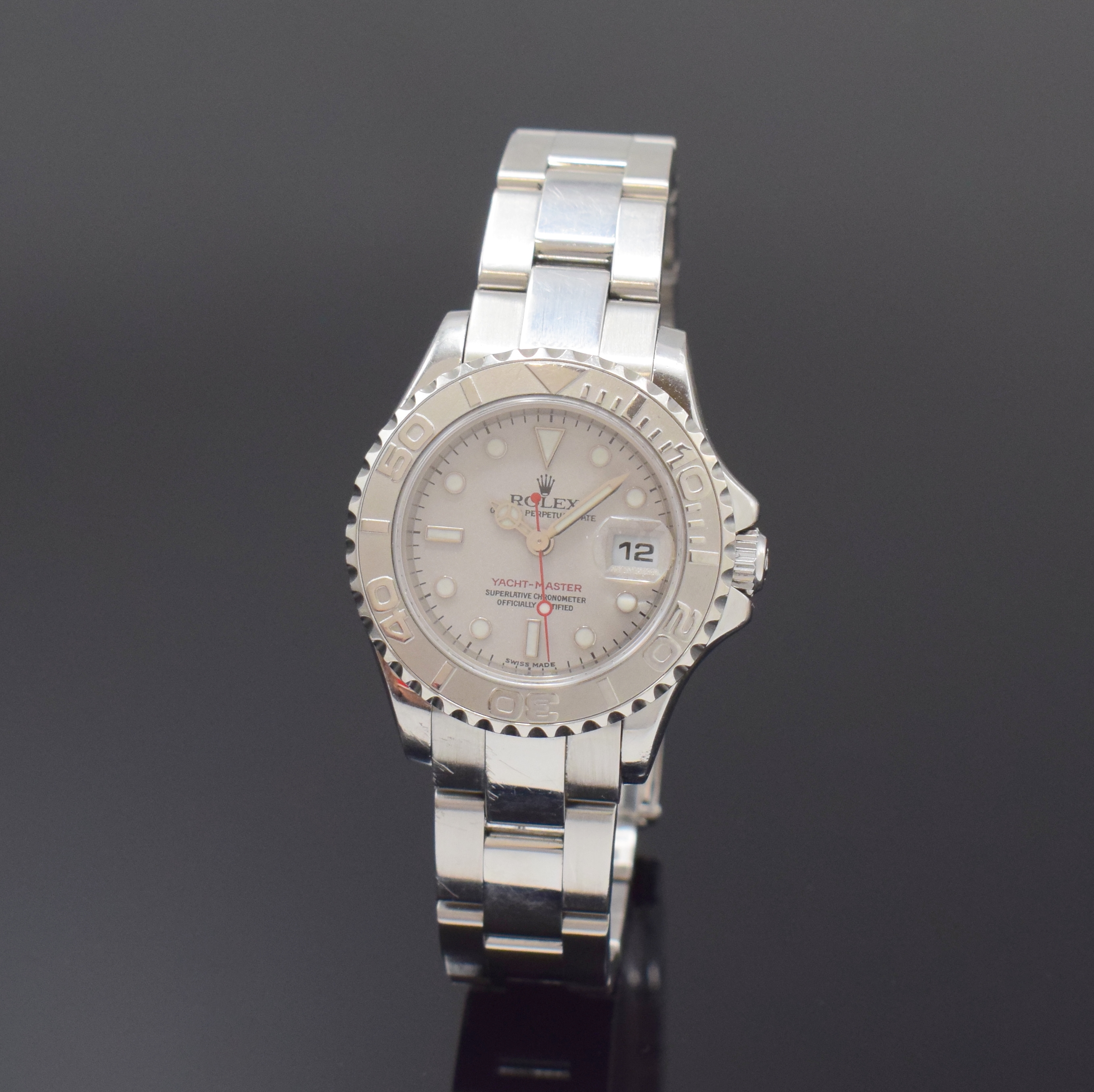 ROLEX Oyster Perpetual Date Yacht Master Damenarmbanduhr in Stahl Referenz 169622, Schweiz um 2005, Automatik, Chronometer der Superlative inkl. ...