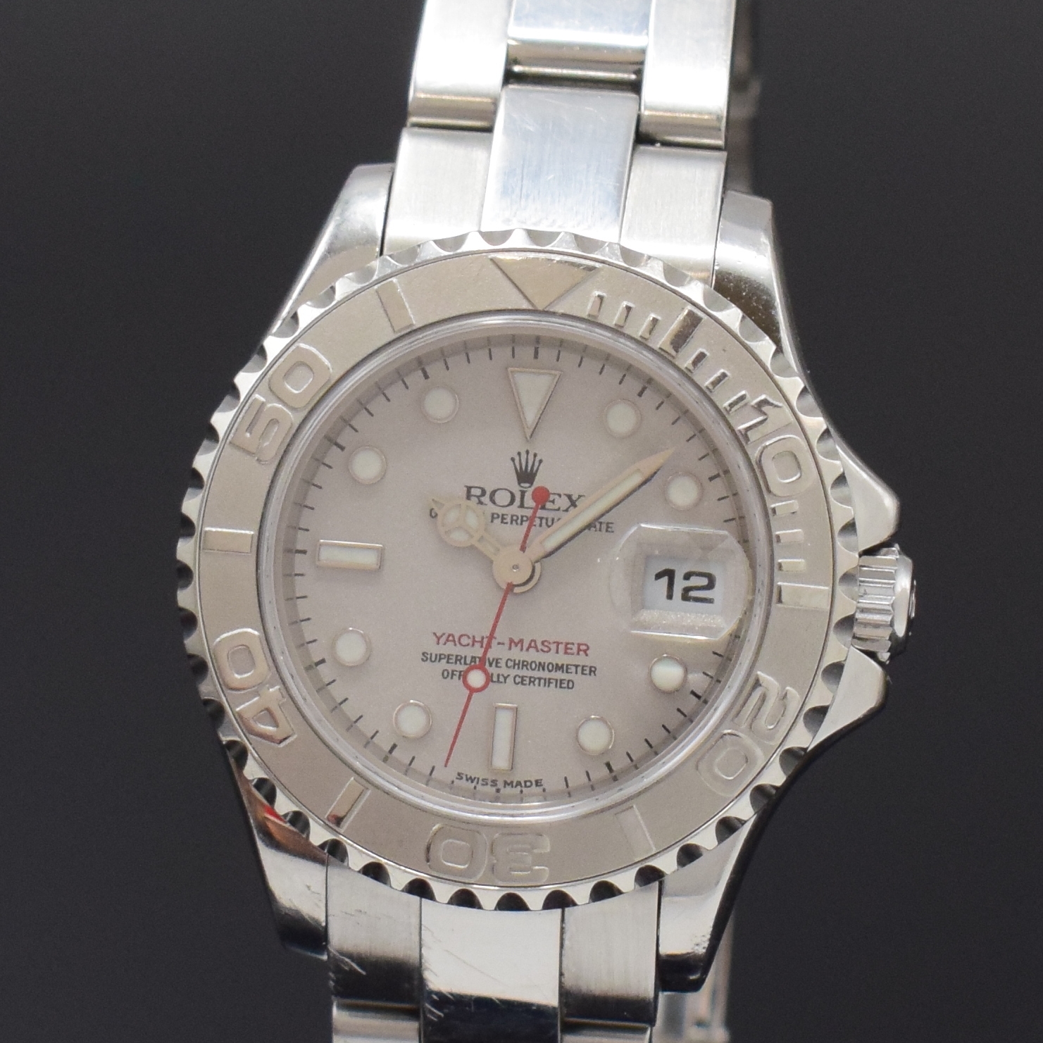 Detail a: ROLEX Oyster Perpetual Date Yacht Master Damenarmbanduhr in Stahl Referenz 169622, Schweiz um 2005, Automatik, Chronometer der Superlative inkl. ...