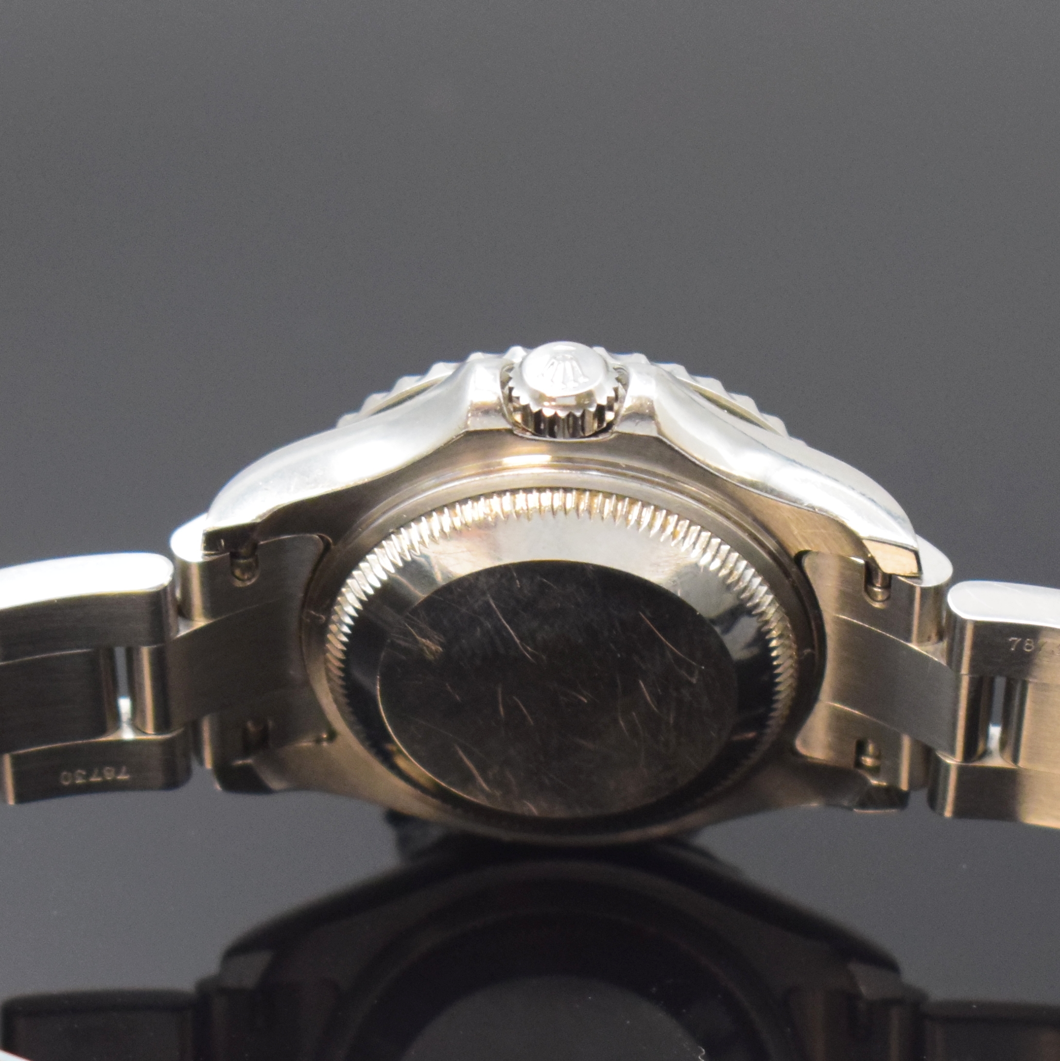 Detail d: ROLEX Oyster Perpetual Date Yacht Master Damenarmbanduhr in Stahl Referenz 169622, Schweiz um 2005, Automatik, Chronometer der Superlative inkl. ...