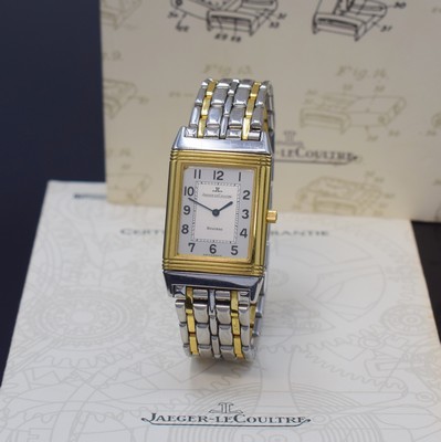 Image Jaeger-LeCoultre Armbanduhr Reverso in Stahl/GG 750/000, Schweiz um 1995, Handaufzug, um ...