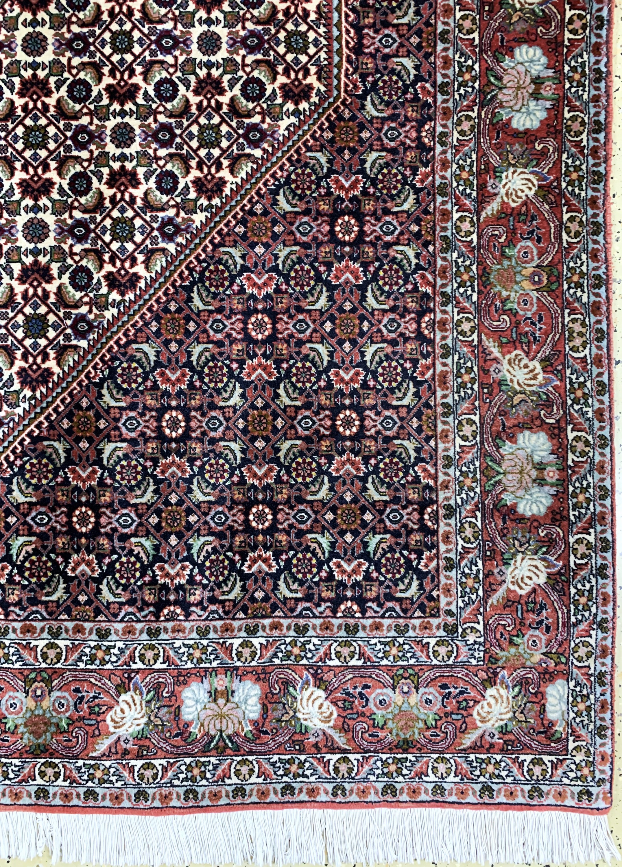 Detail a: Bidjar Kork fein, Persien, Ende 20.Jhd, Korkwolle auf Baumwolle, ca. 252 x 202 cm, gereinigt, EHZ: 1-2