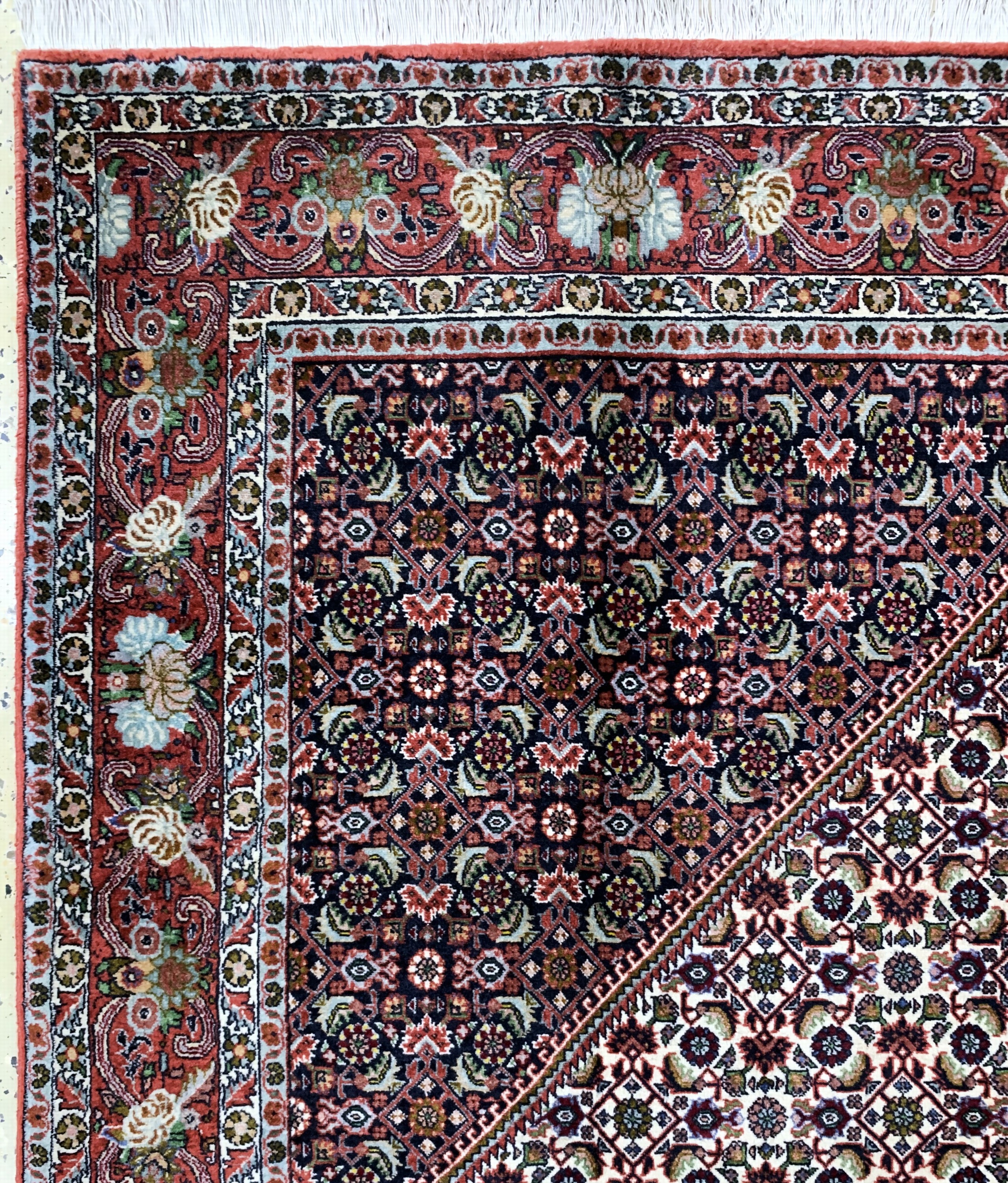 Detail d: Bidjar Kork fein, Persien, Ende 20.Jhd, Korkwolle auf Baumwolle, ca. 252 x 202 cm, gereinigt, EHZ: 1-2