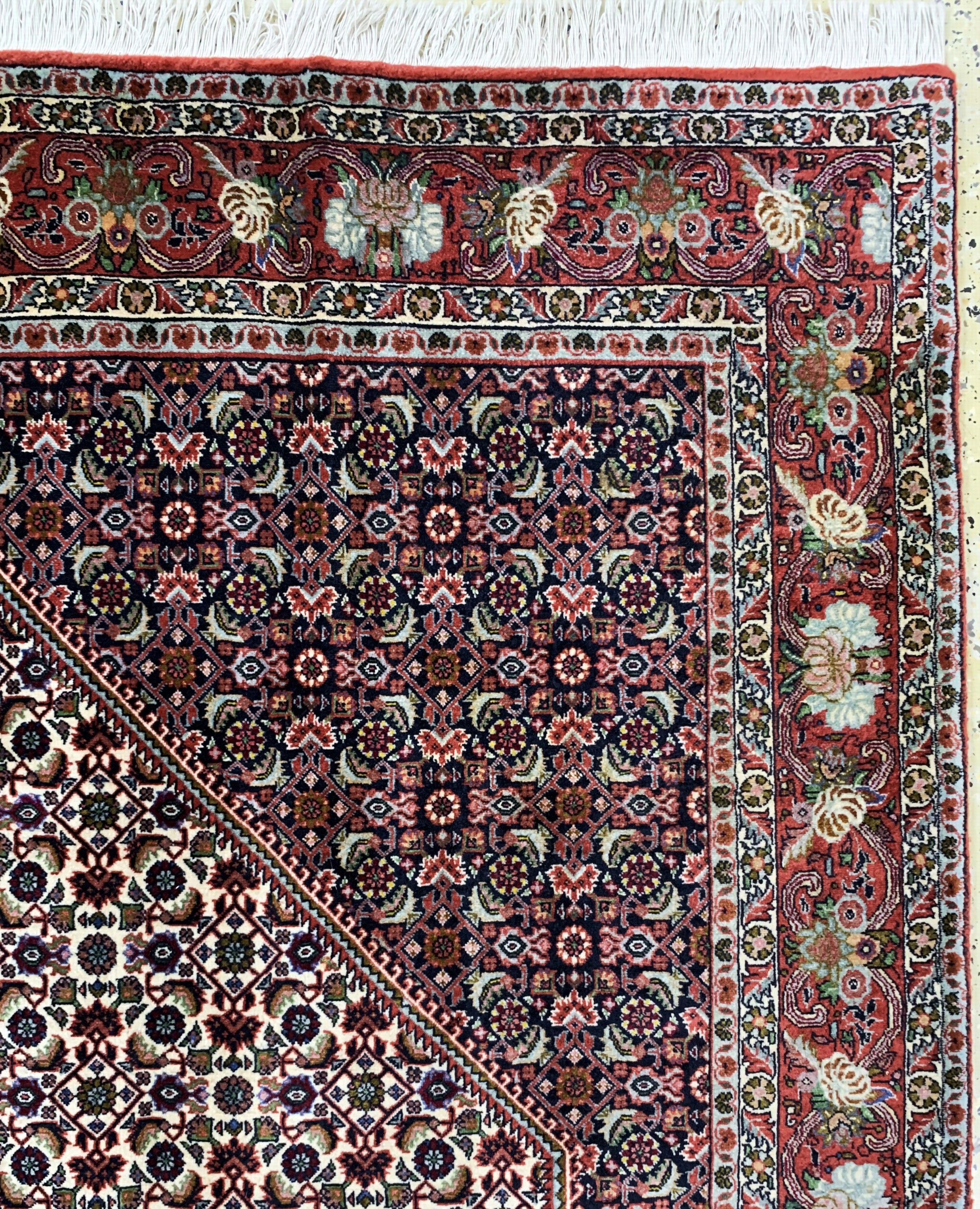 Detail e: Bidjar Kork fein, Persien, Ende 20.Jhd, Korkwolle auf Baumwolle, ca. 252 x 202 cm, gereinigt, EHZ: 1-2