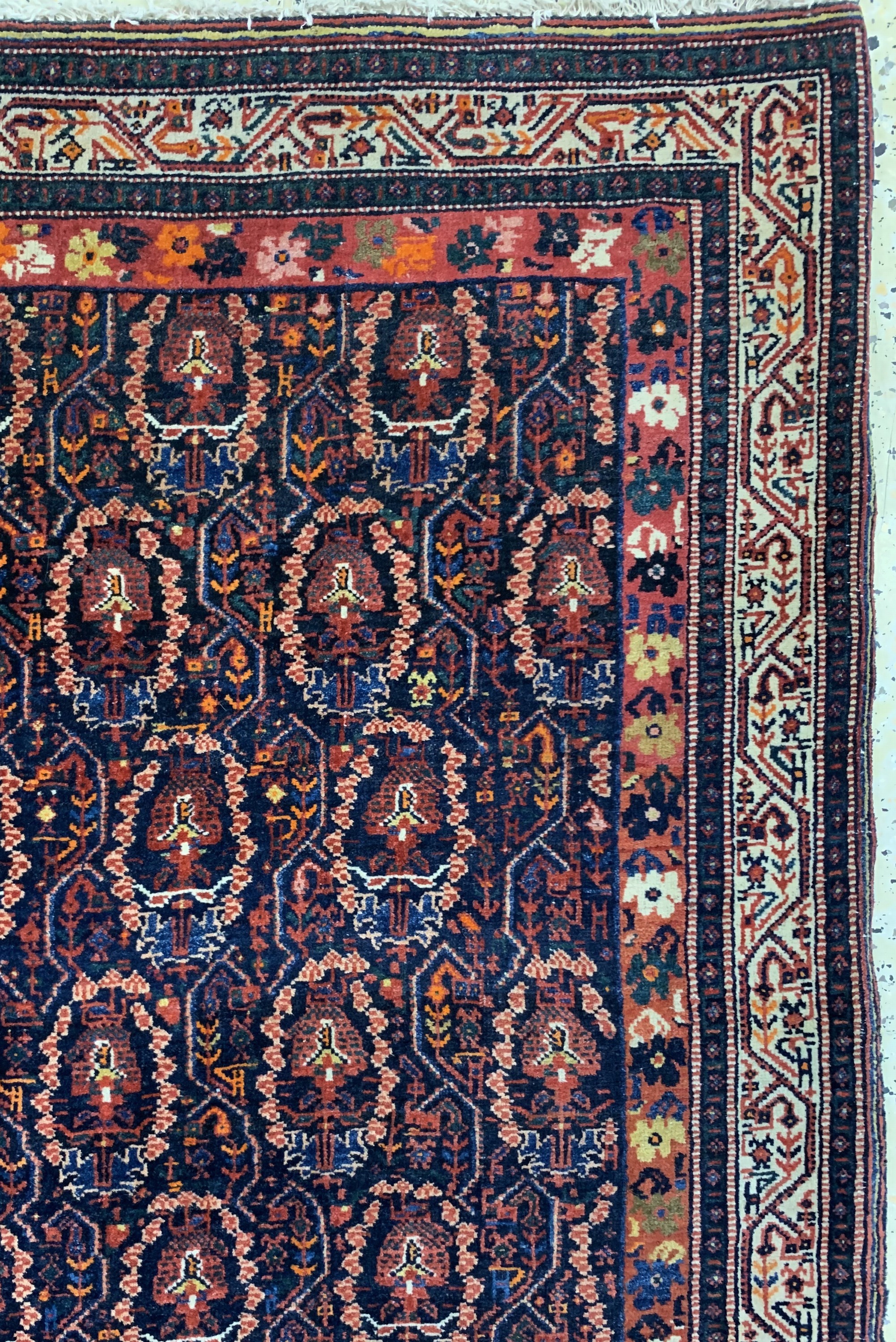 Detail e: Serabend, Persien, Anfang 20.Jhd, Wolle aufBaumwolle, ca. 210 x 132 cm, EHZ: 2