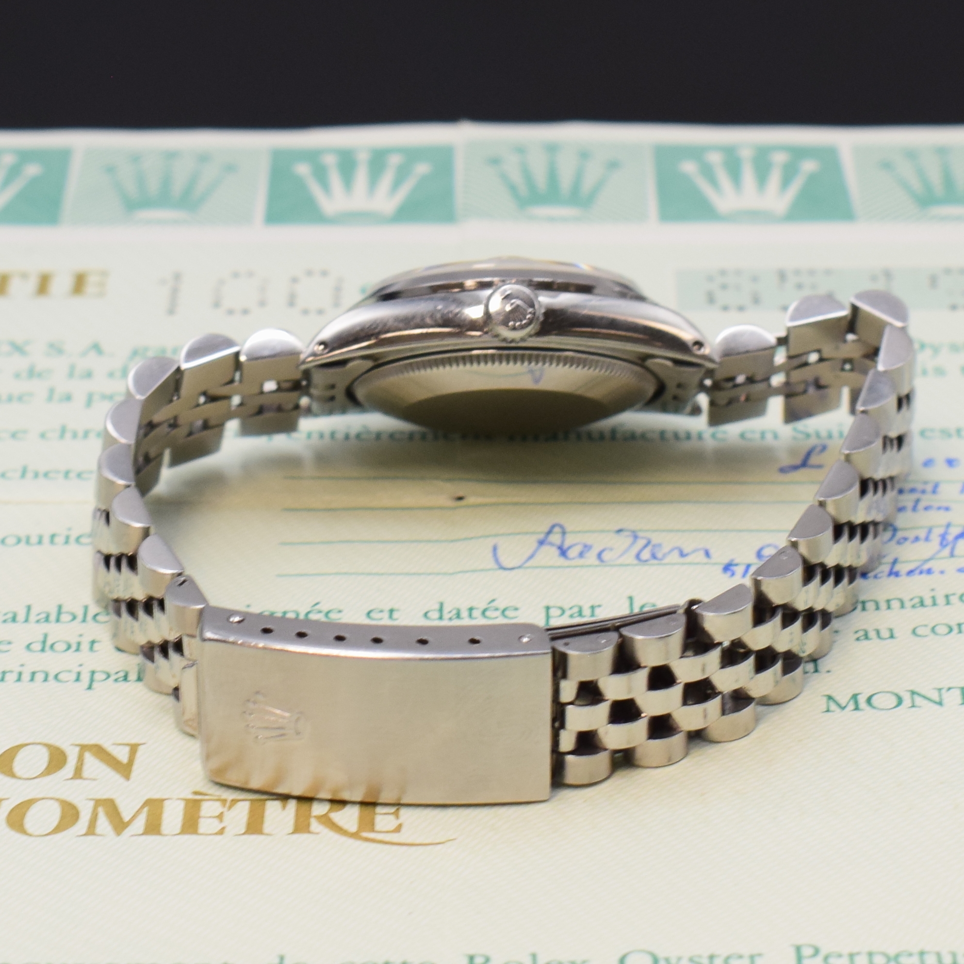 Detail b: ROLEX Oyster Perpetual Datejust Damenarmbanduhr Referenz 68240 in Stahl, Schweiz verk. lt. beil. Zertifikat 11/1980, Automatik, Chronometer der ...