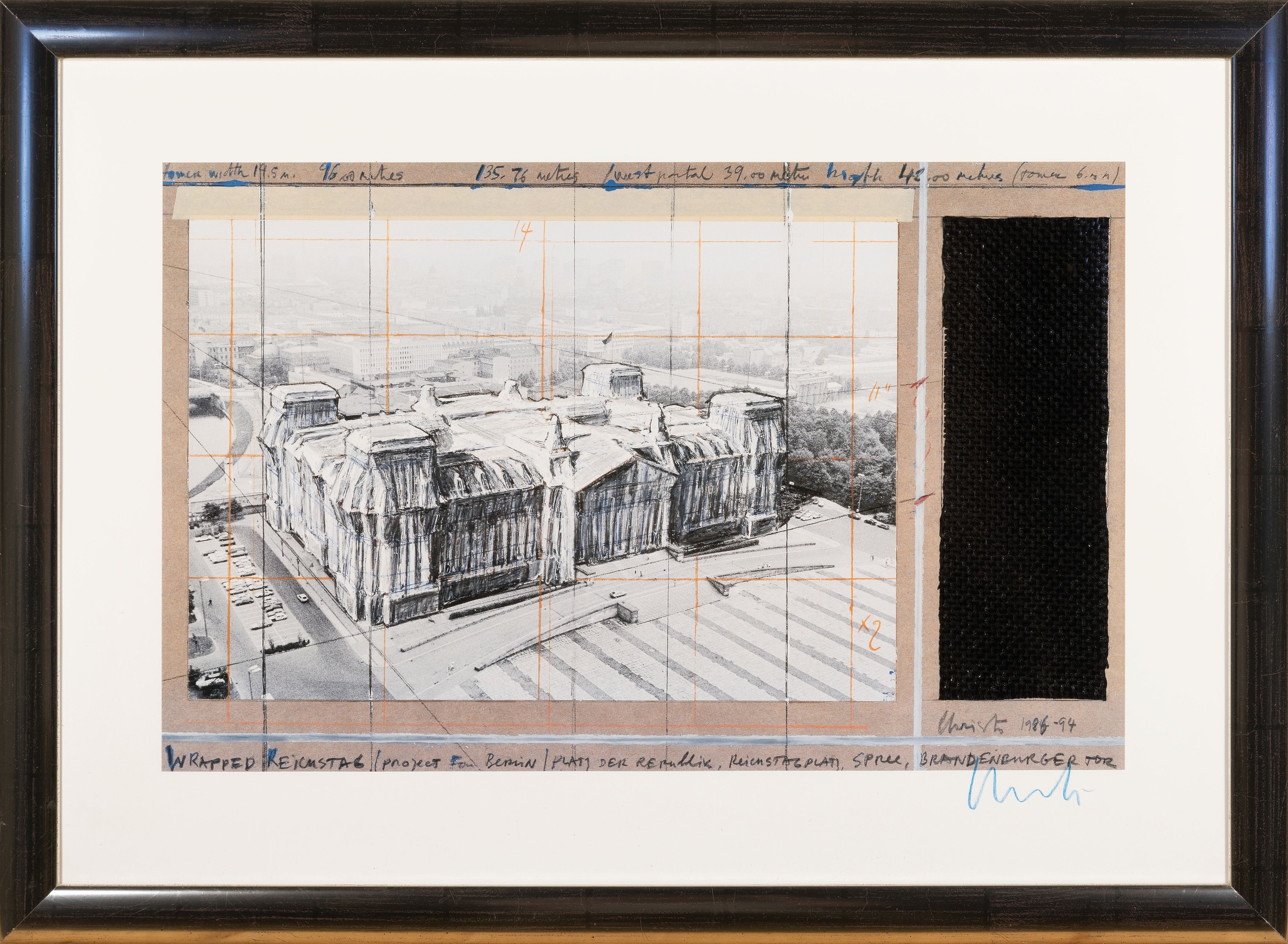 Detail k: Christo und Jeanne-Claude, Verhüllter/Wrapped Reichstag Berlin 1971-1995, Köln, Taschen 1996, begrenzte Auflage h.c. (Hors de commerce) für ...