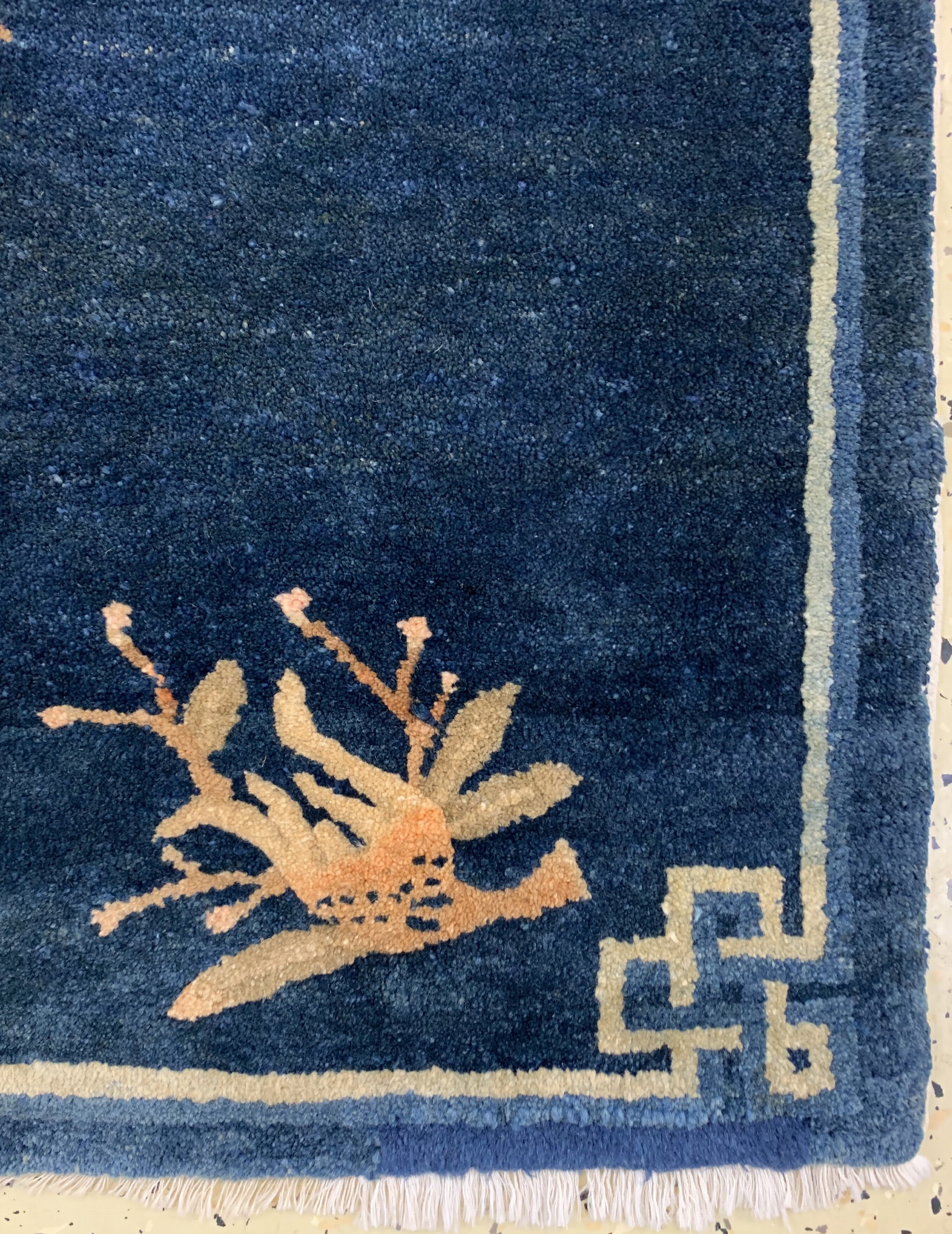 Detail a: Pao Tow"Tiger-Teppich", China, um 1900, Wolle auf Baumwolle, ca. 130 x 68 cm, EHZ: 2, (fachkundig restauriert)