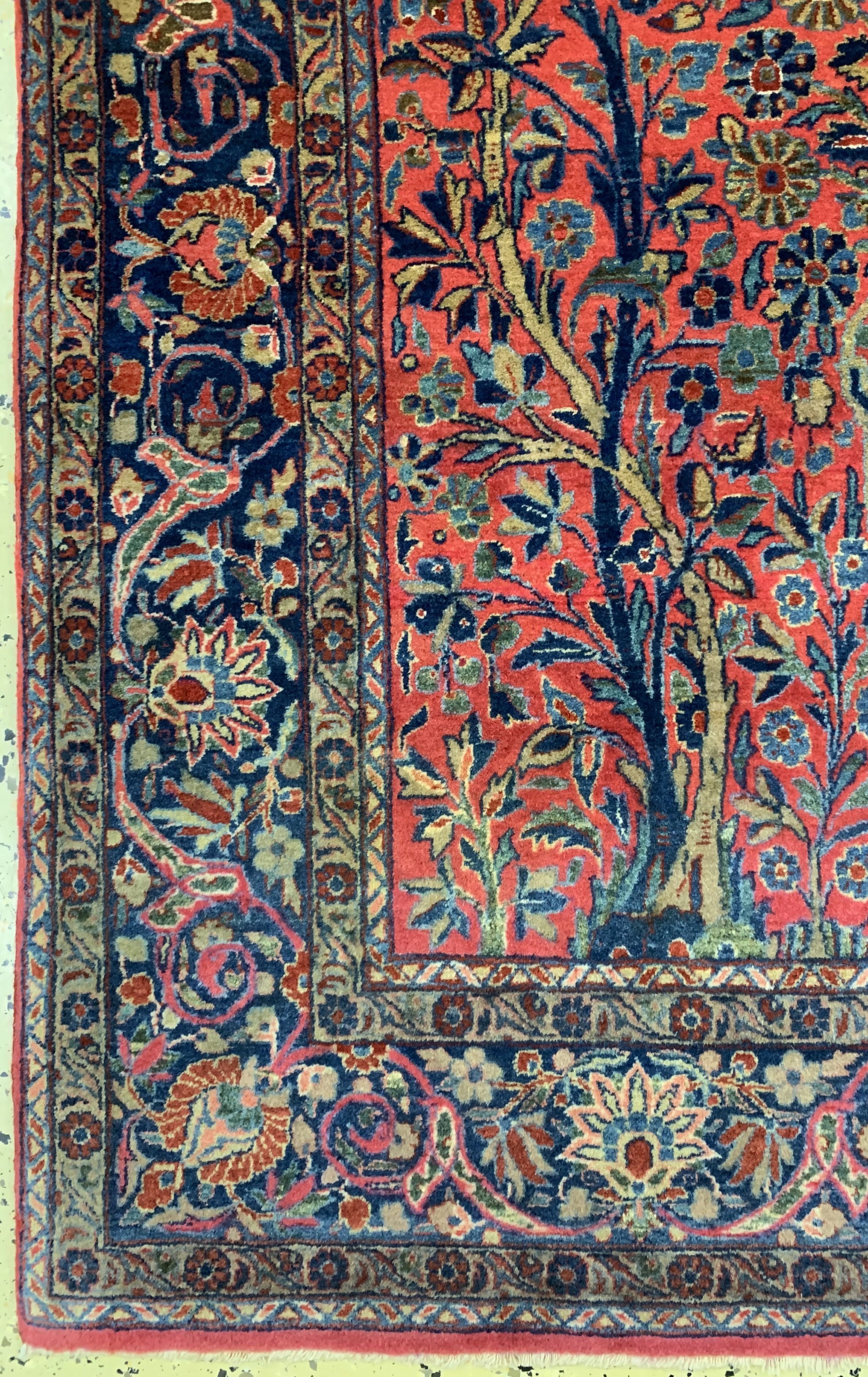 Detail b: "Manchester"Keschan Antik, Persien, um 1910/1920, Manchester-Korkwolle, ca. 204 x 135cm, EHZ: 1-2, (fachkundig gereinigt)