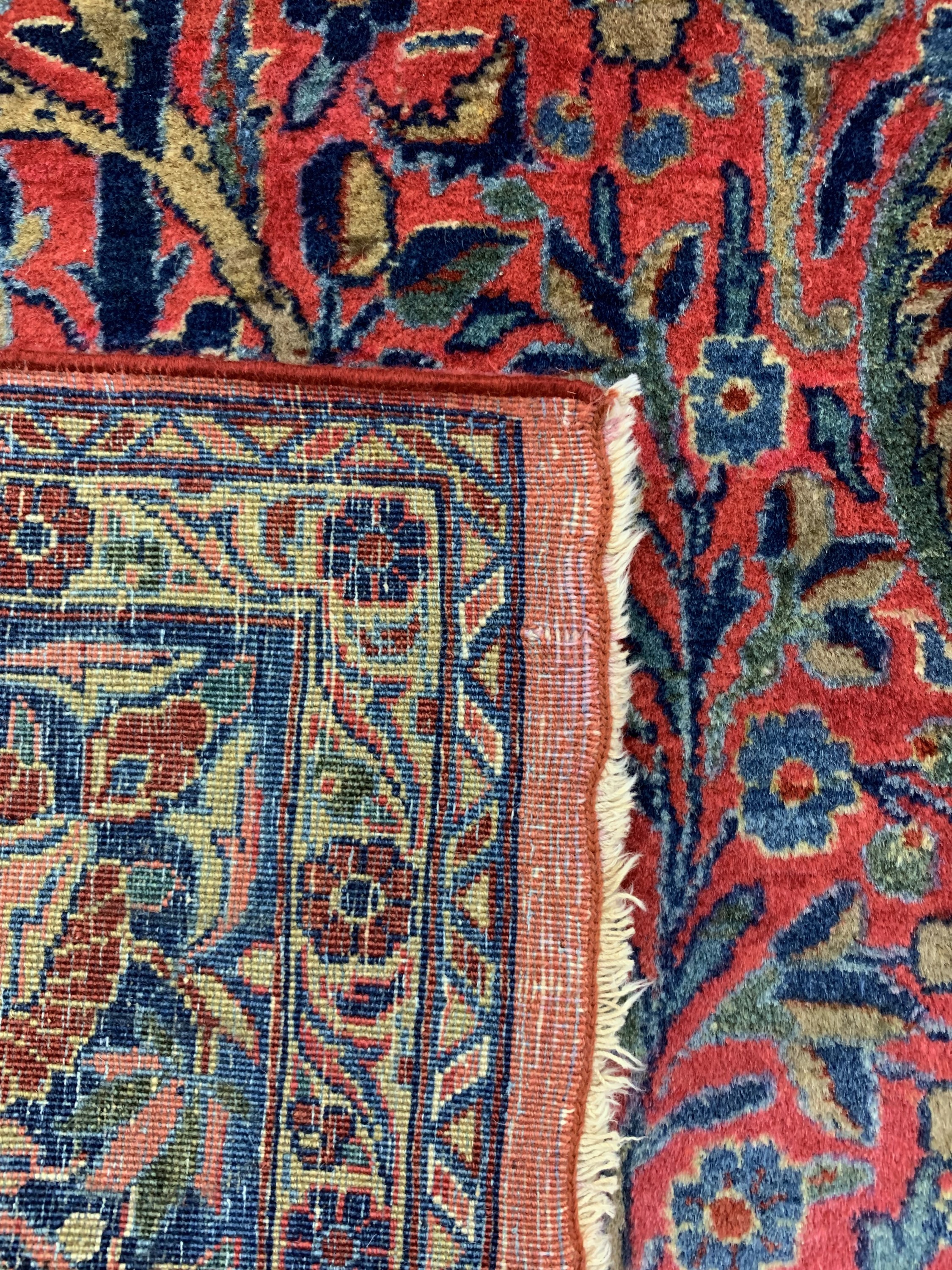 Detail g: "Manchester"Keschan Antik, Persien, um 1910/1920, Manchester-Korkwolle, ca. 204 x 135cm, EHZ: 1-2, (fachkundig gereinigt)