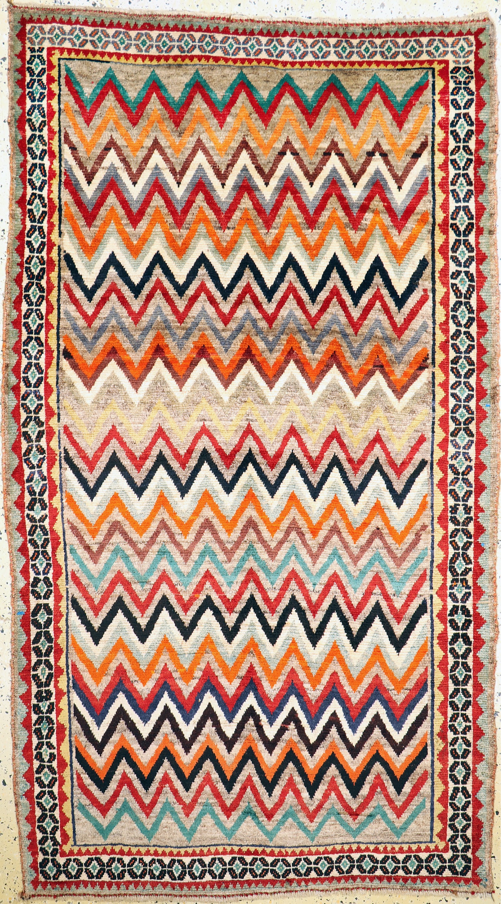 Ghaschgai"Gabbeh"antik, Persien, um 1900, Wolle auf Wolle, ca. 232 x 133 cm, EHZ: 2