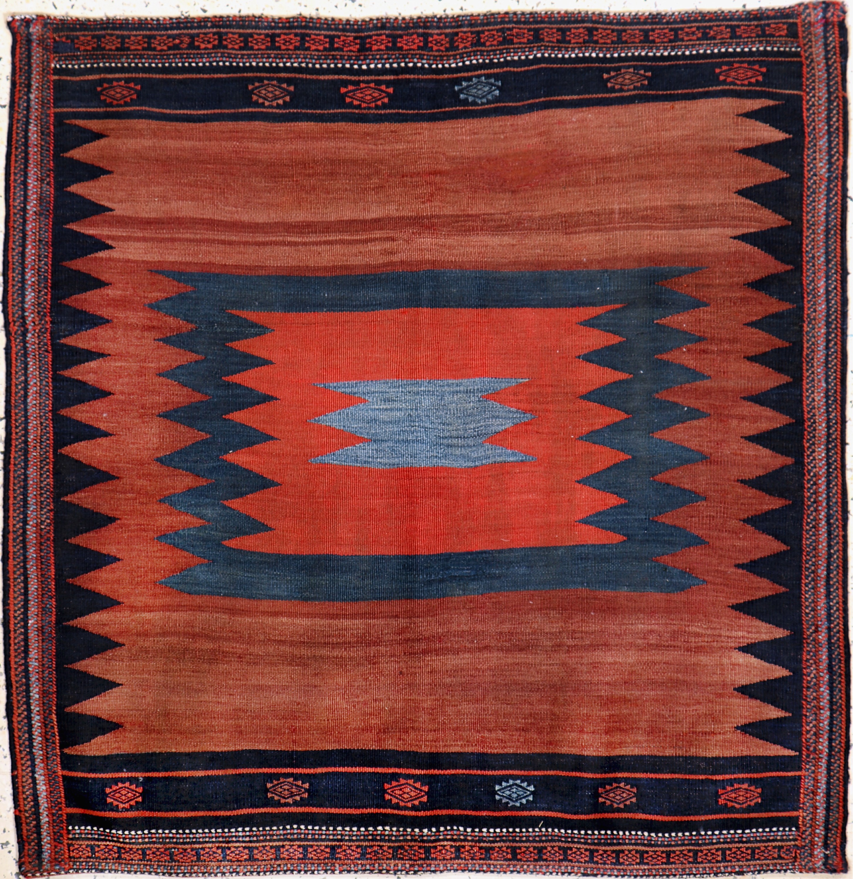 Afschar"Sofreh"antik, Persien, um 1900, Wolle auf Wolle, ca. 123 x 120 cm, EHZ: 1-2
