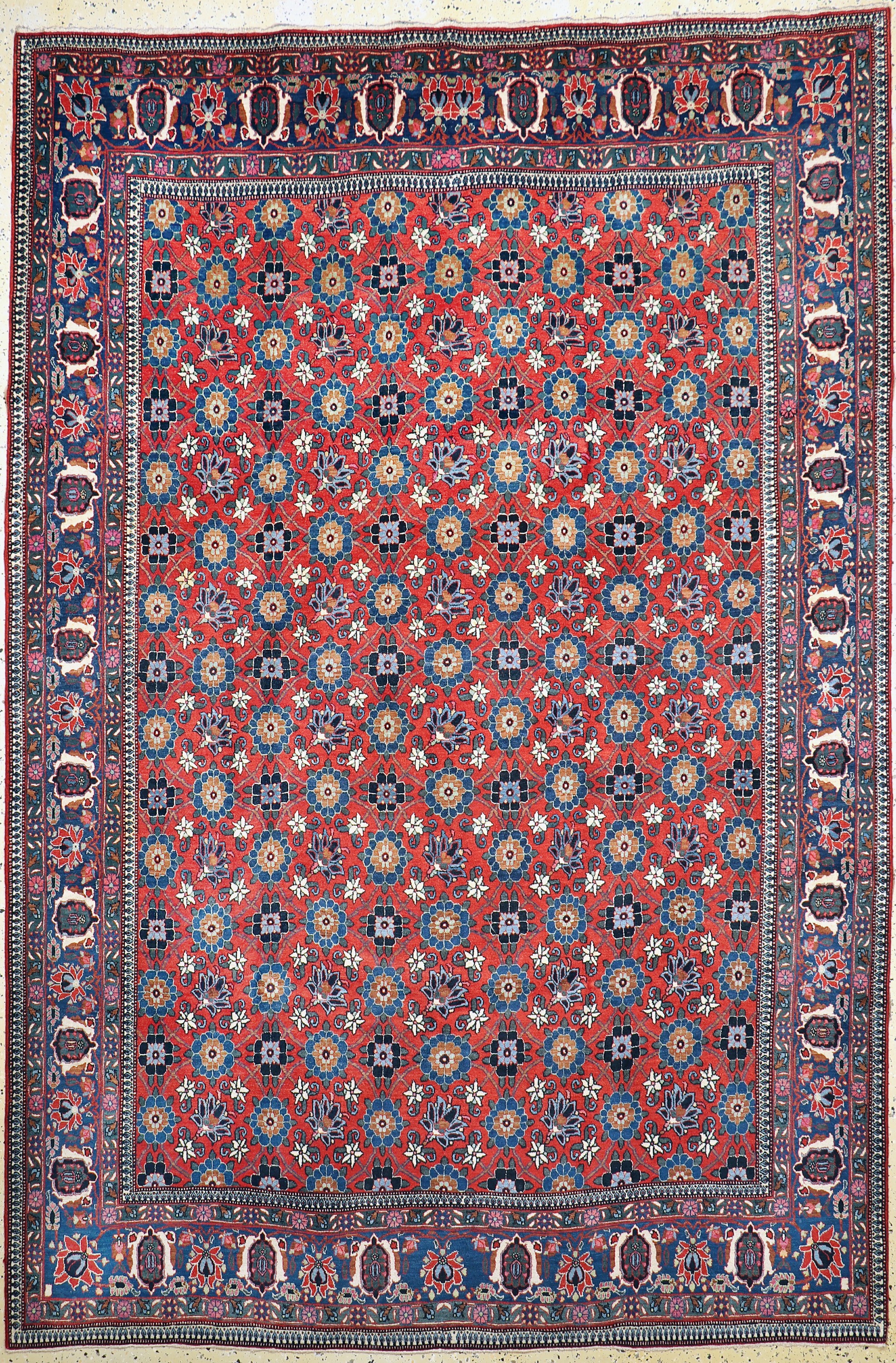 Weramin antik, Persien, um 1910/1920, Wolleauf Baumwolle, ca. 310 x 205 cm, EHZ: 1-2