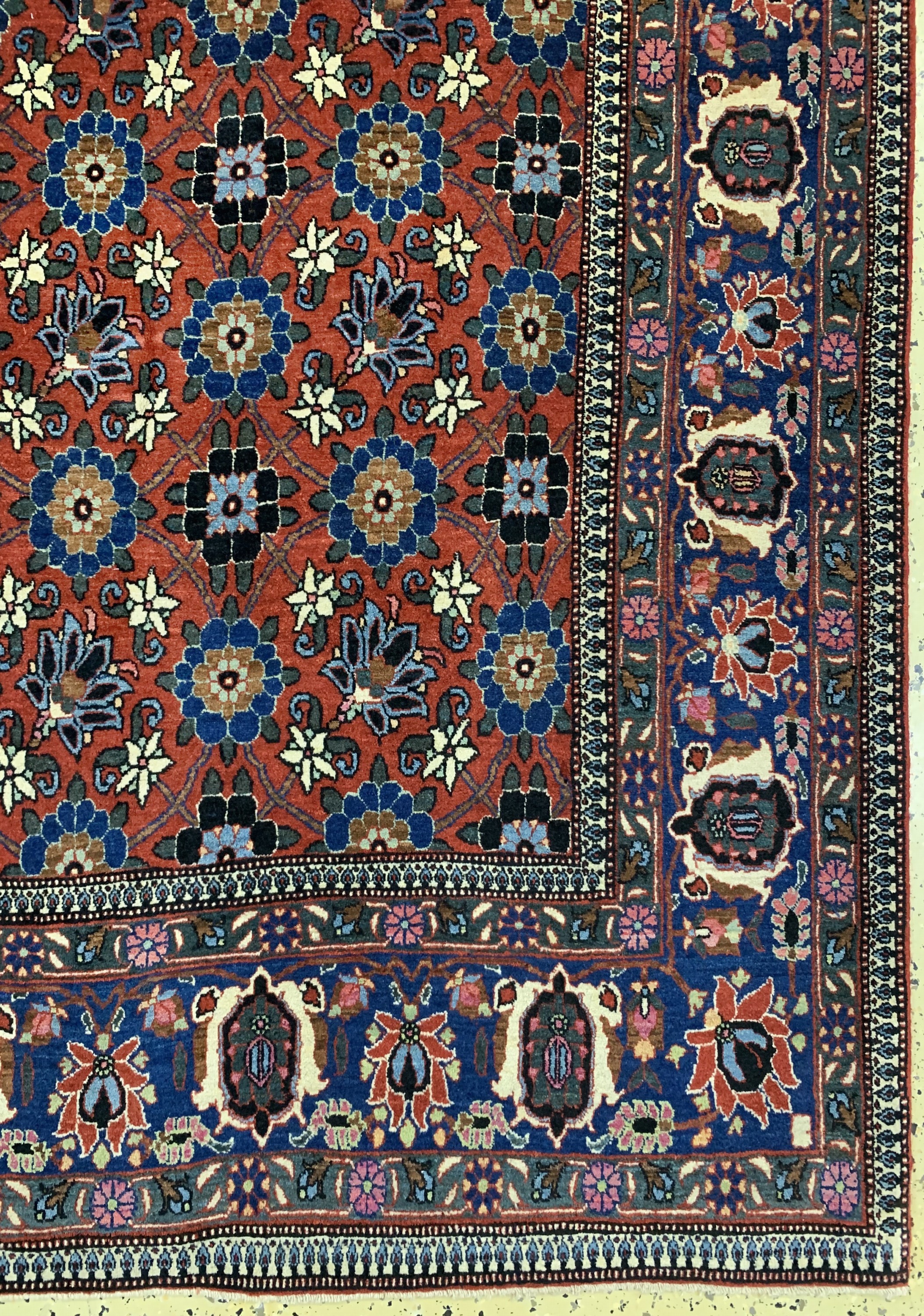 Detail a: Weramin antik, Persien, um 1910/1920, Wolleauf Baumwolle, ca. 310 x 205 cm, EHZ: 1-2