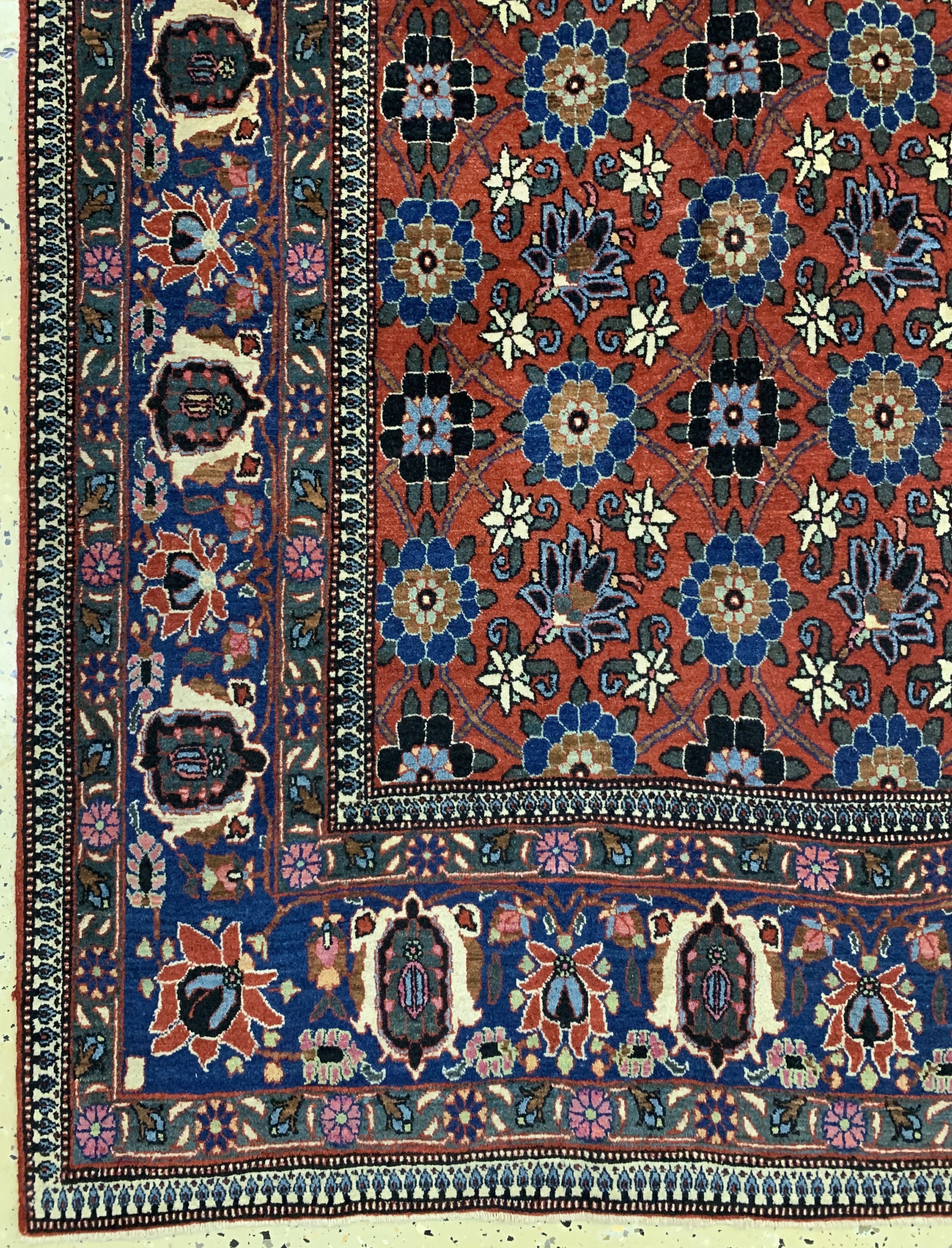 Detail b: Weramin antik, Persien, um 1910/1920, Wolleauf Baumwolle, ca. 310 x 205 cm, EHZ: 1-2