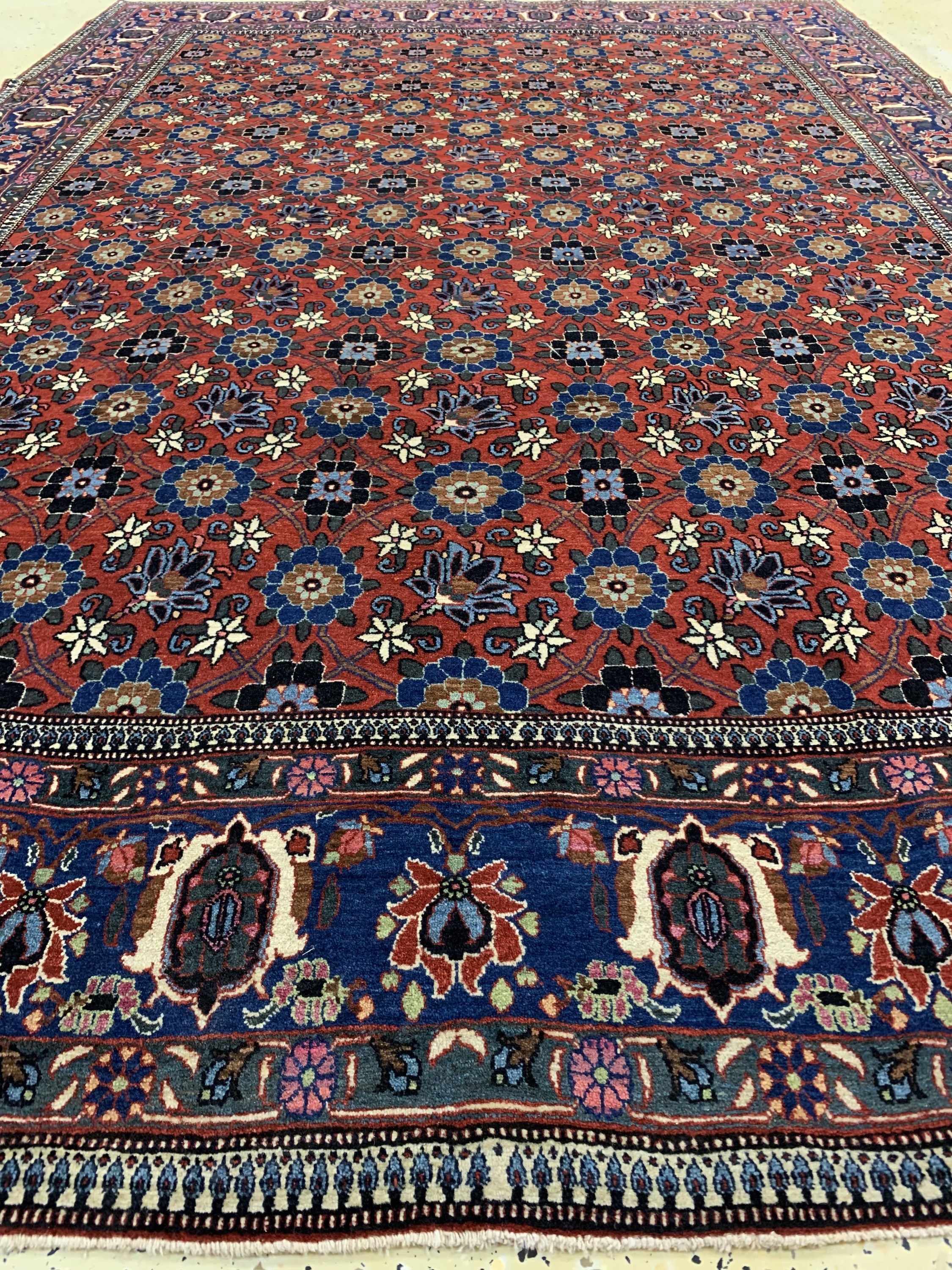 Detail f: Weramin antik, Persien, um 1910/1920, Wolleauf Baumwolle, ca. 310 x 205 cm, EHZ: 1-2