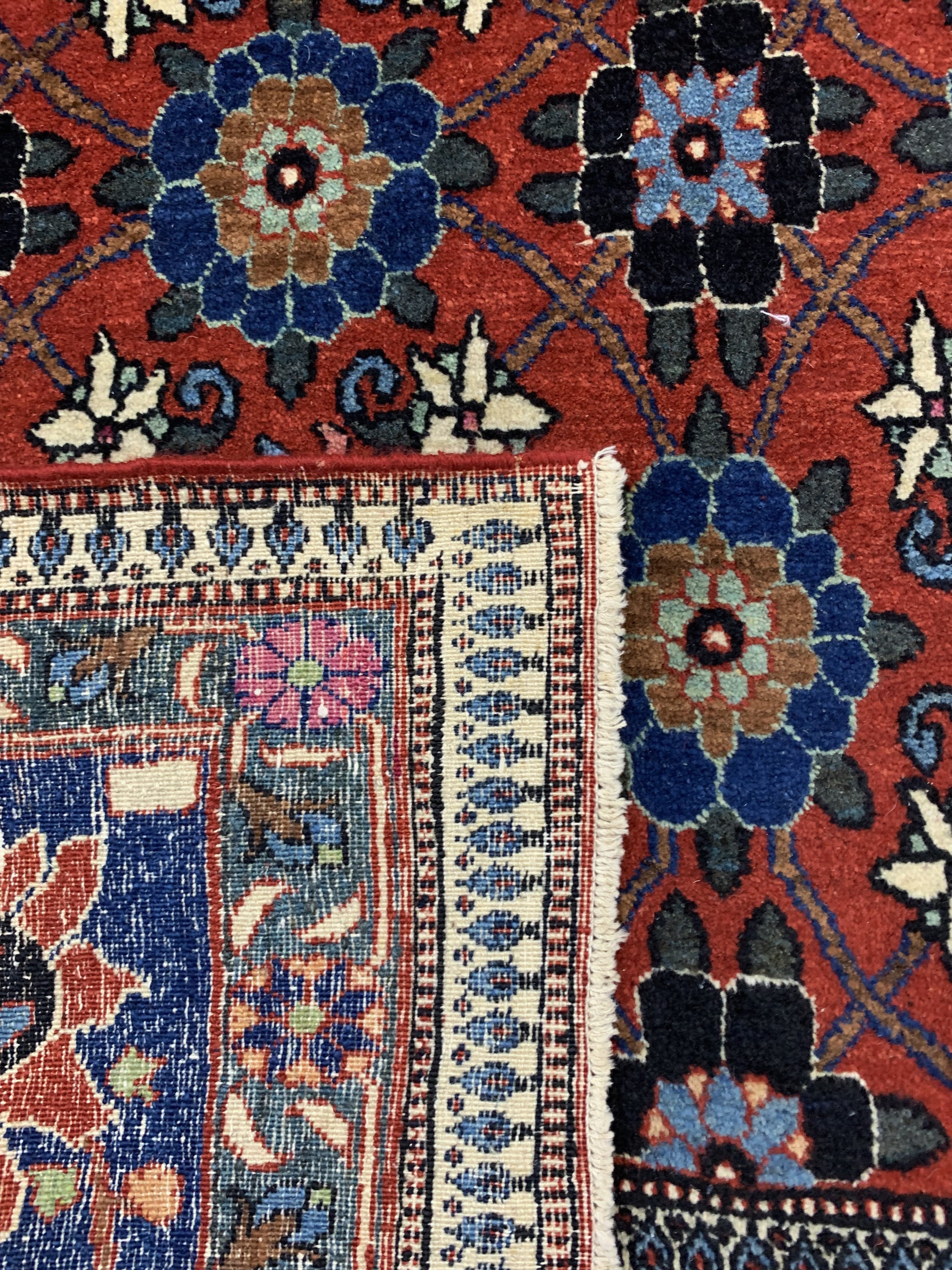 Detail g: Weramin antik, Persien, um 1910/1920, Wolleauf Baumwolle, ca. 310 x 205 cm, EHZ: 1-2