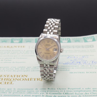 Image ROLEX Oyster Perpetual Datejust ladies wristwatch reference 68240 in steel, Switzerland ...